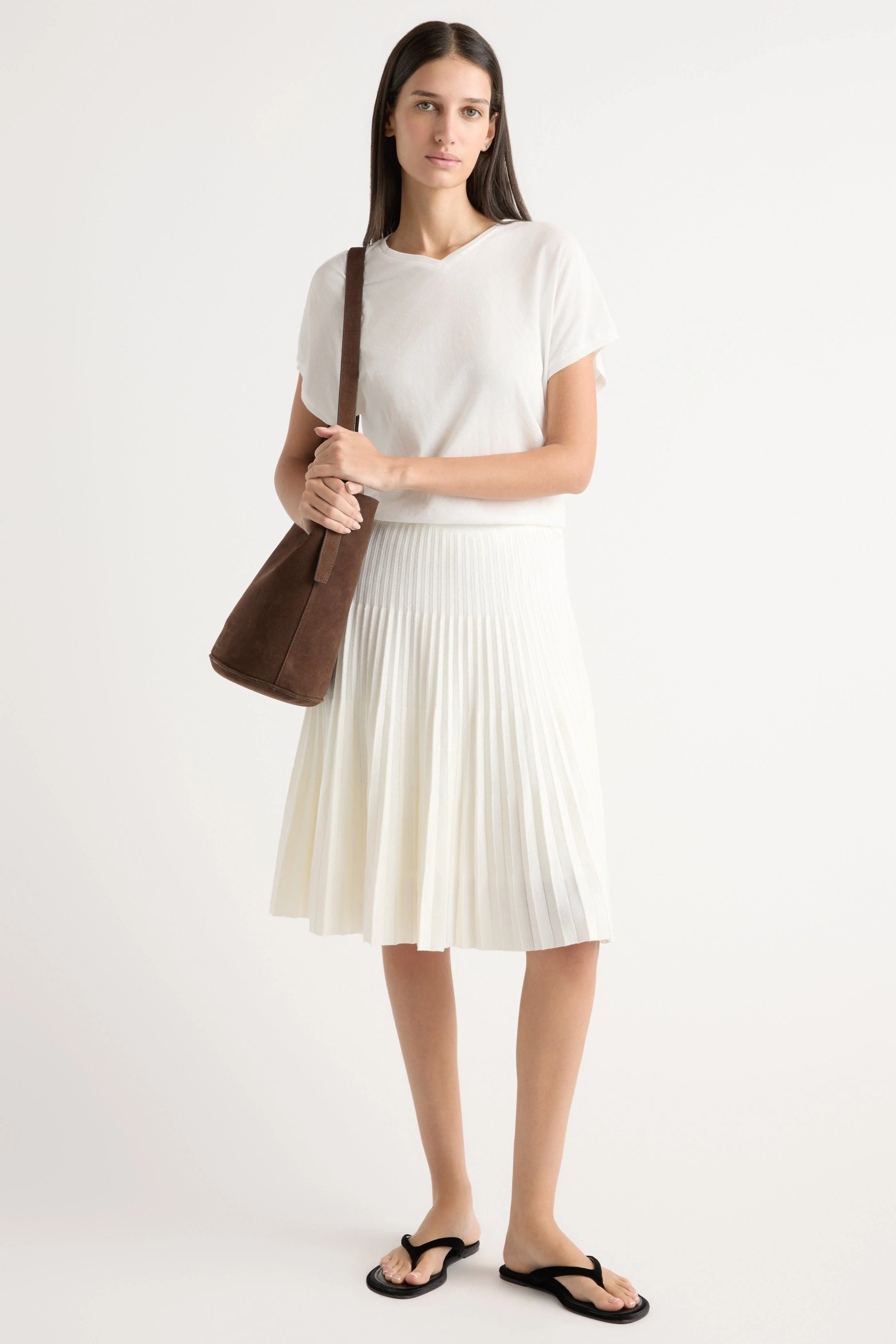Katerina Pleated Knit Skirt - Image 2