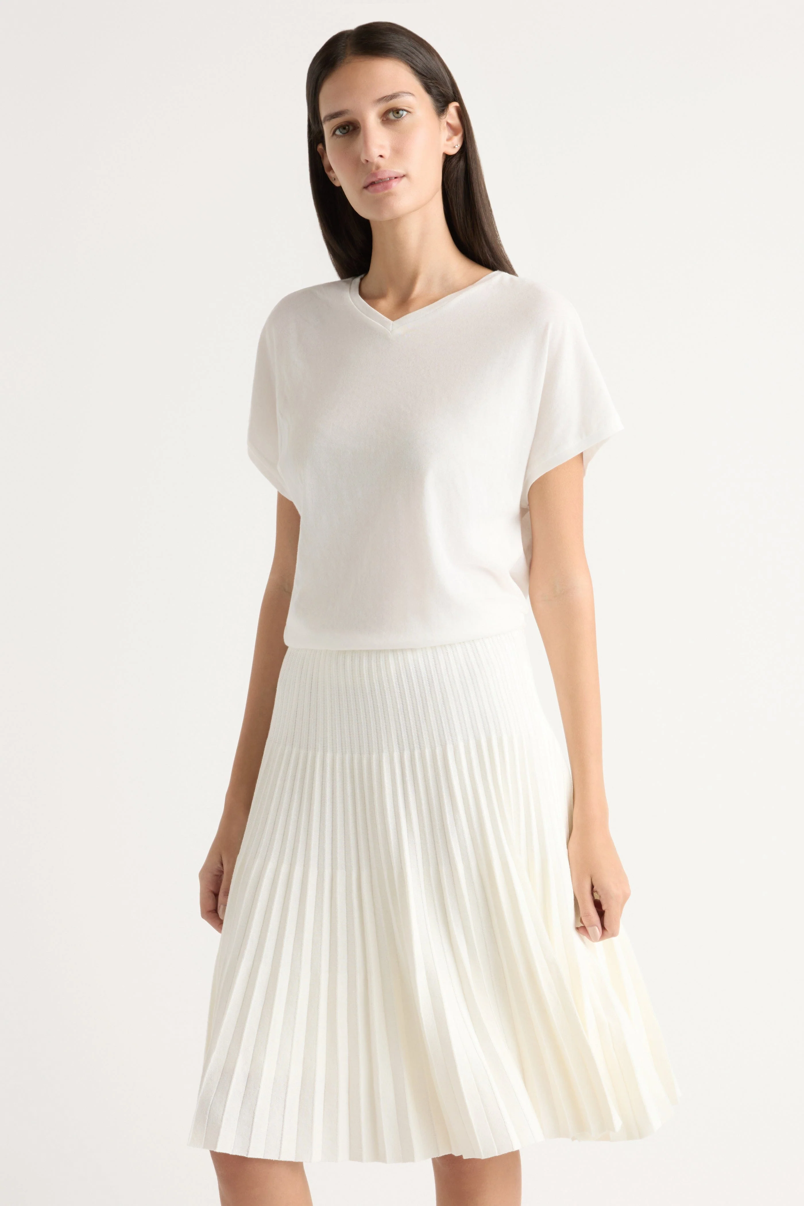 Katerina Pleated Knit Skirt - Image 3