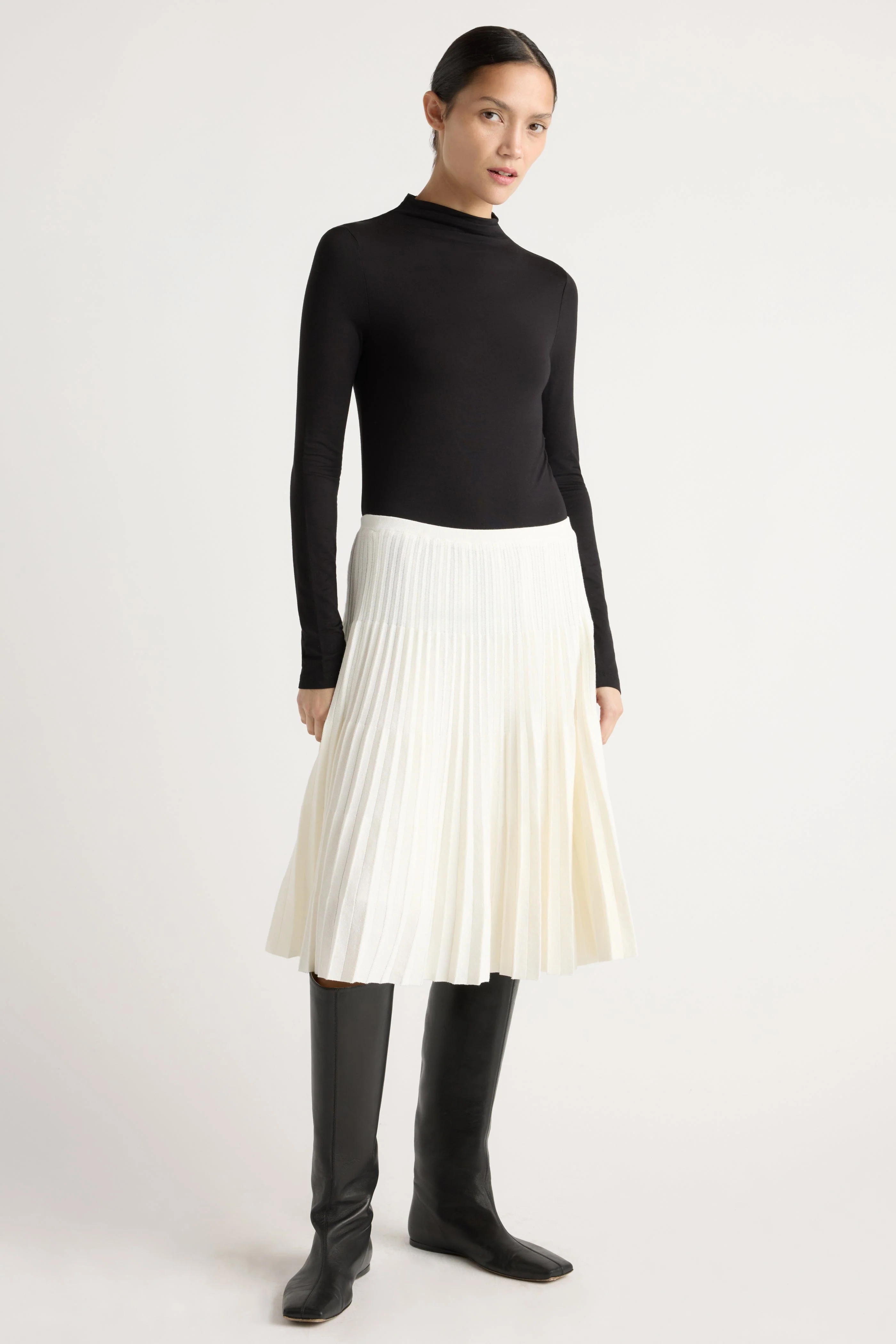 Katerina Pleated Knit Skirt - Image 7