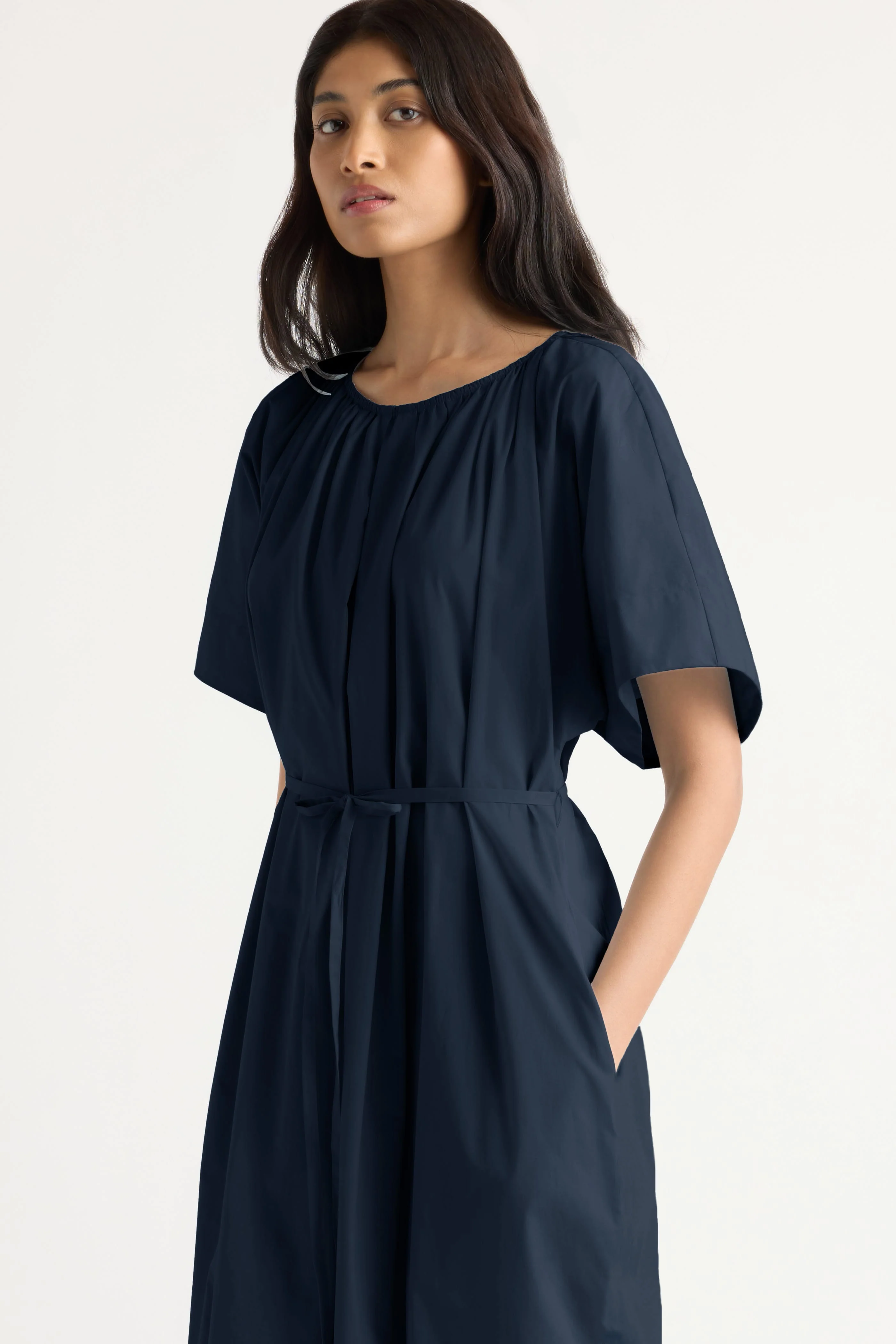 Katya Cotton Poplin Tie-Waist Dress - Image 3