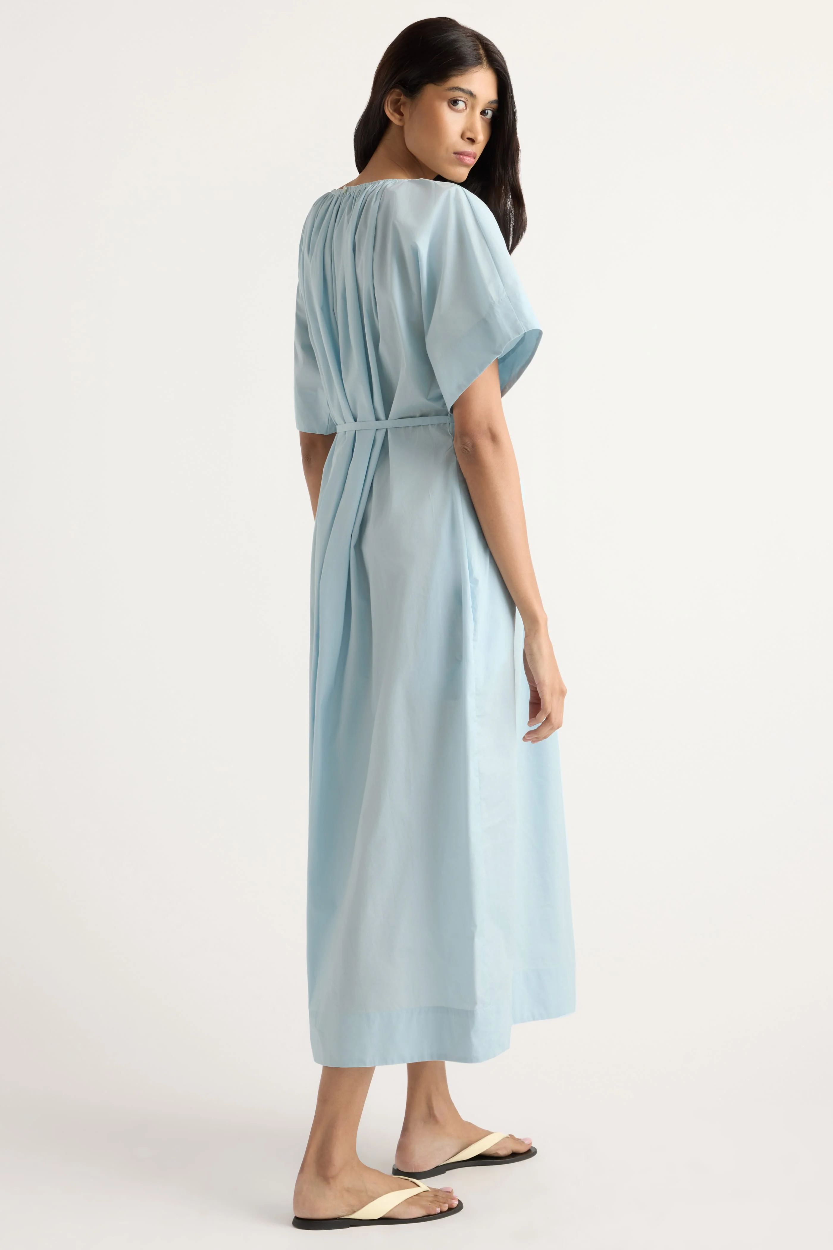 Katya Cotton Poplin Tie-Waist Dress - Image 5
