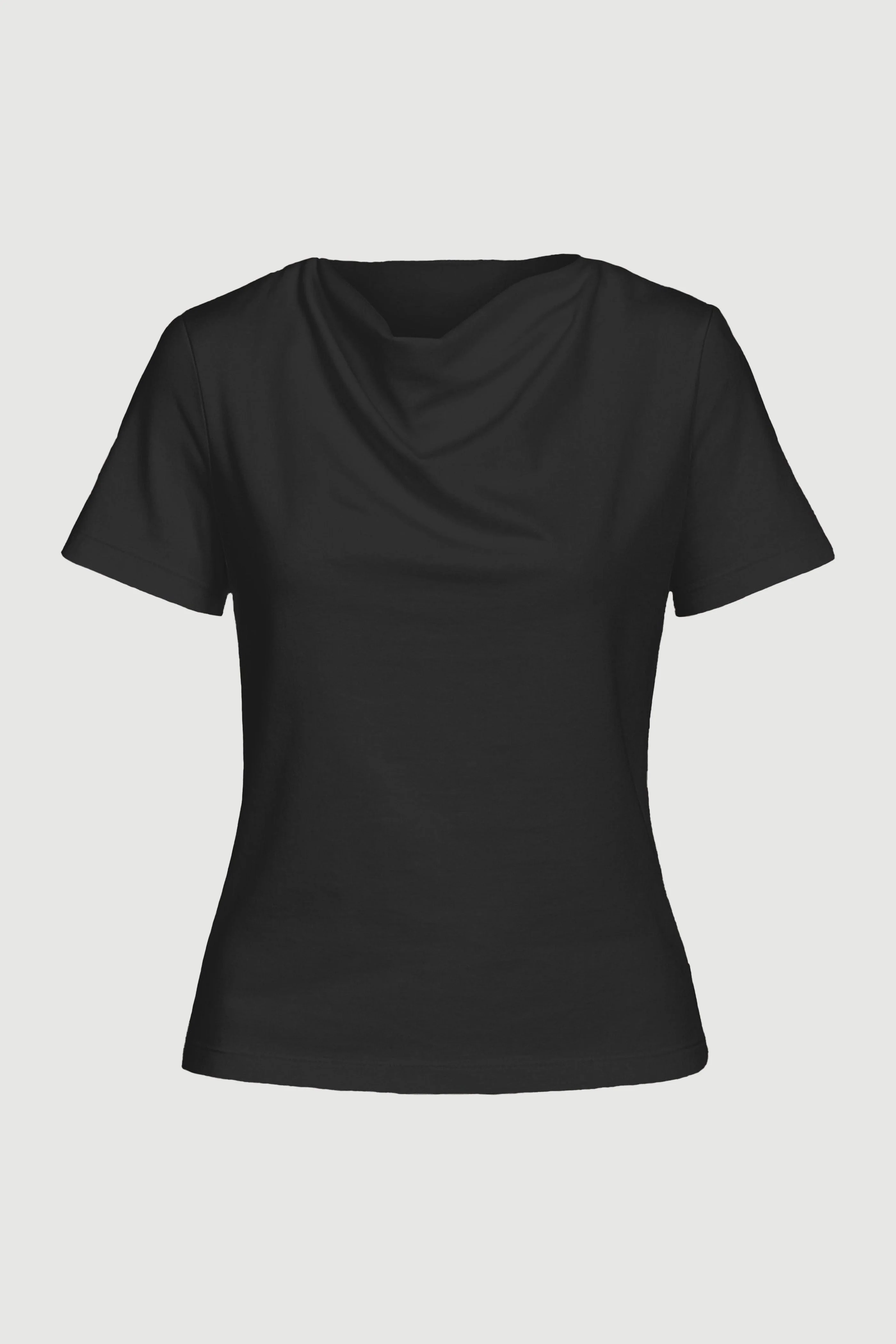 Kendra Organic Cotton Cowl-Neck Tee - Image 11