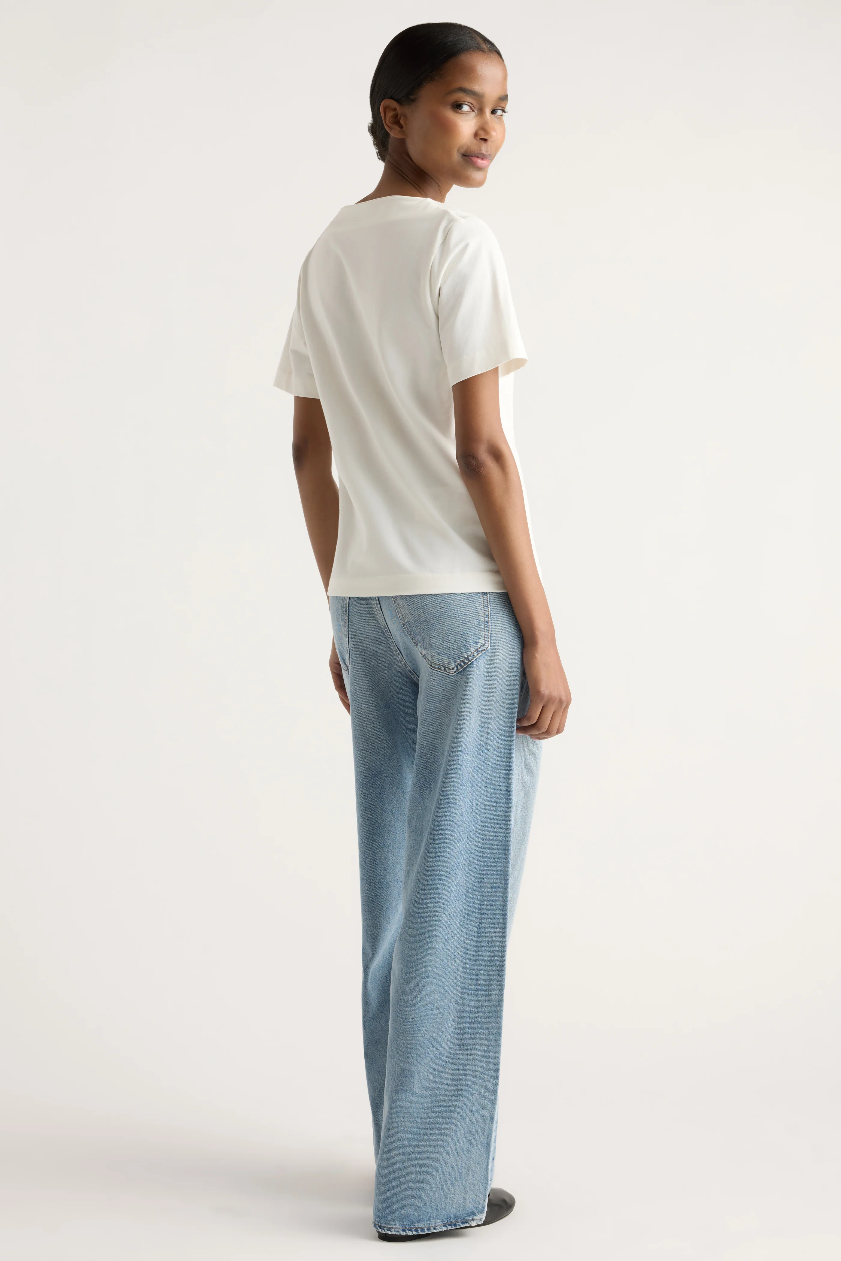 Kendra Organic Cotton Cowl-Neck Tee - Image 4