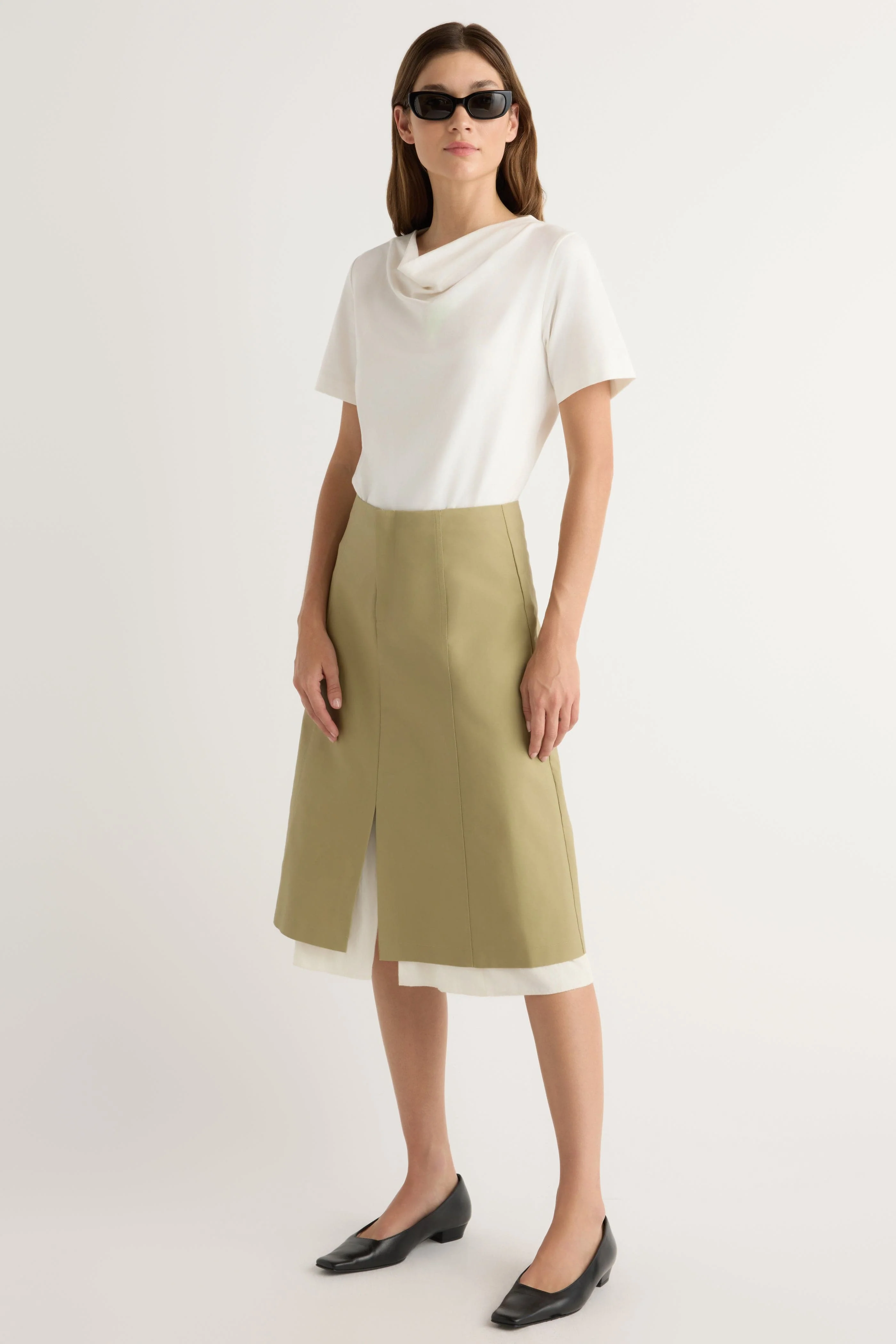 Kendra Organic Cotton Cowl-Neck Tee - Image 6