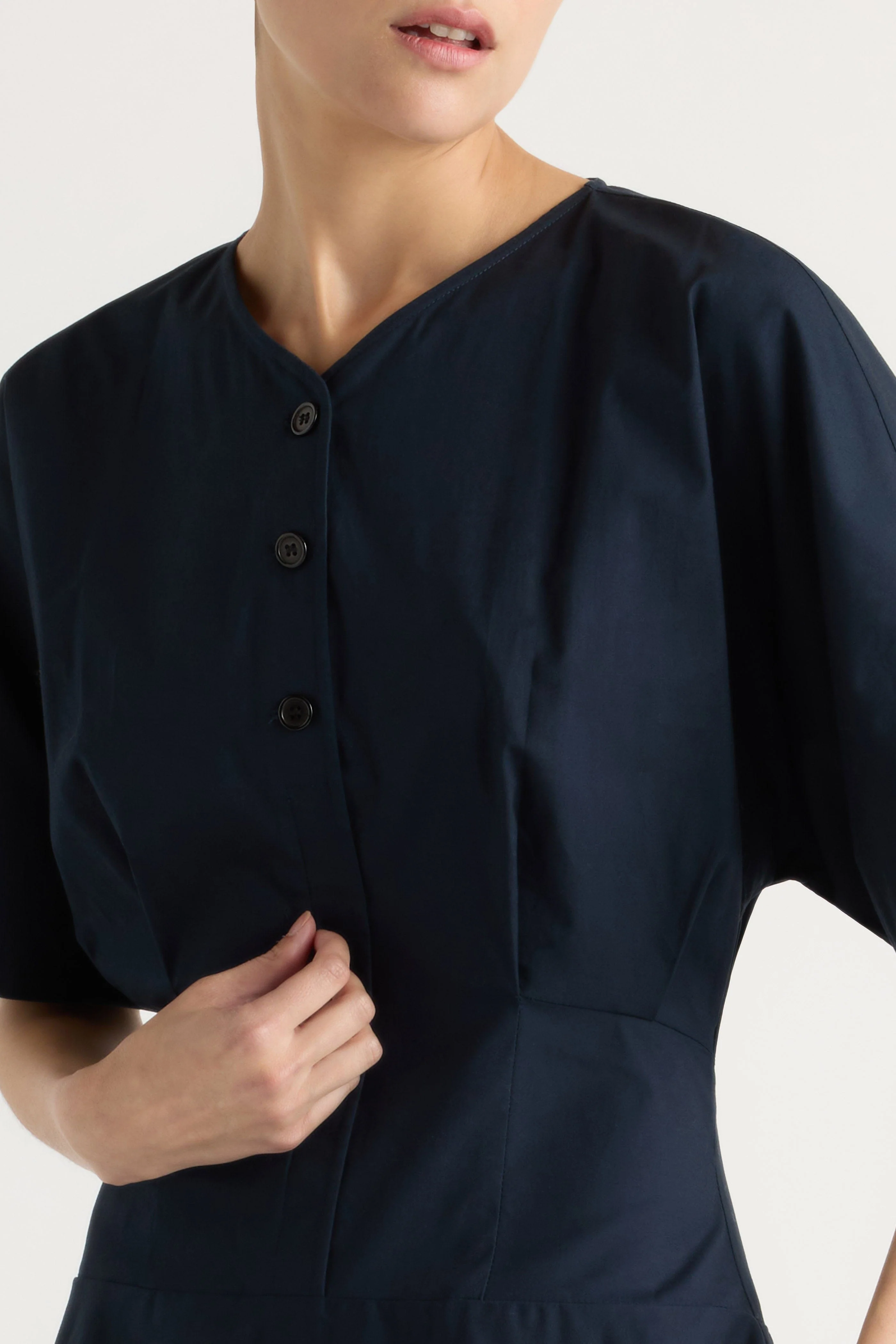 Kiko Kimono-Sleeve Cotton Dress - Image 3