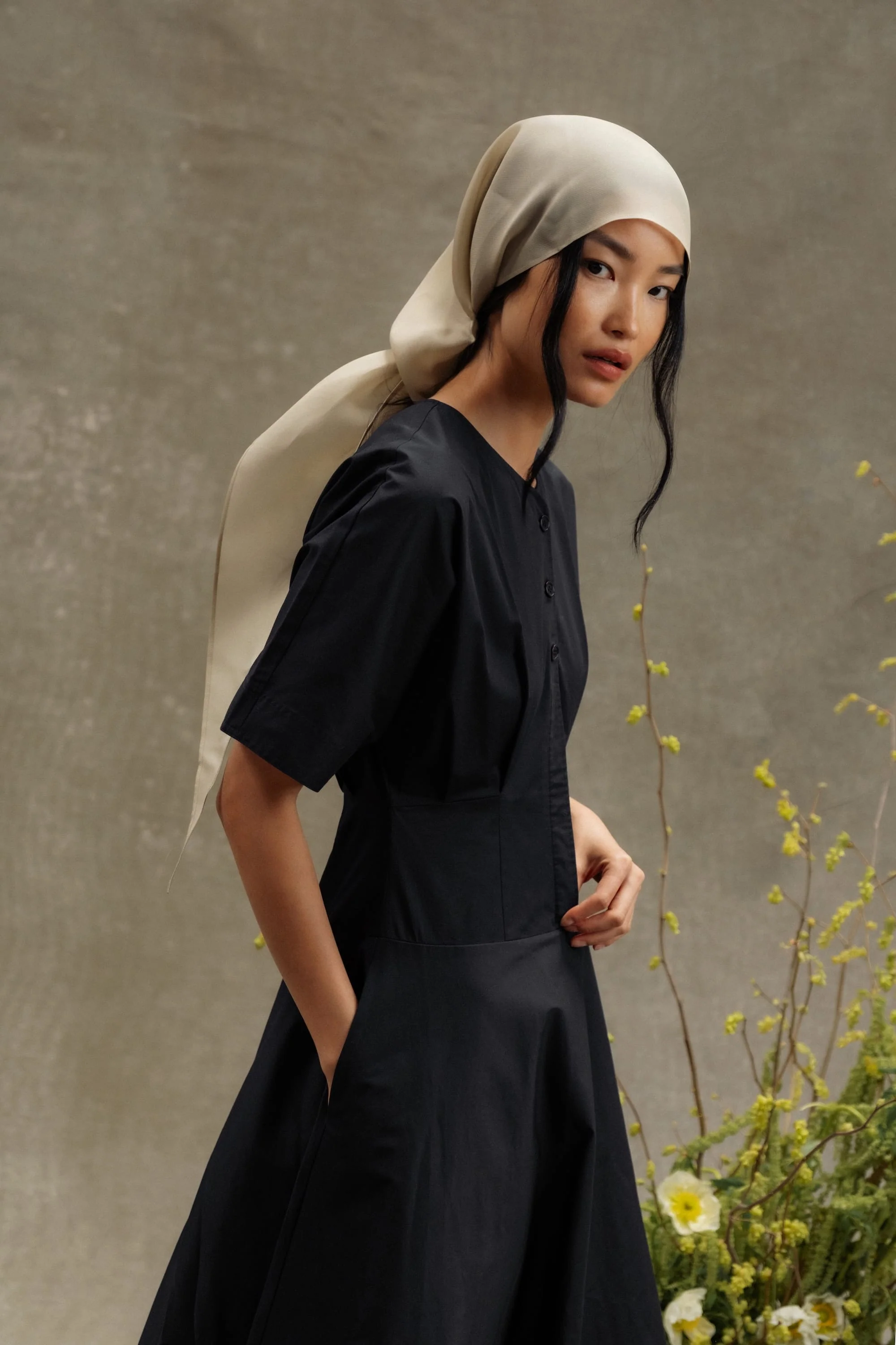 Kiko Kimono-Sleeve Cotton Dress - Image 9