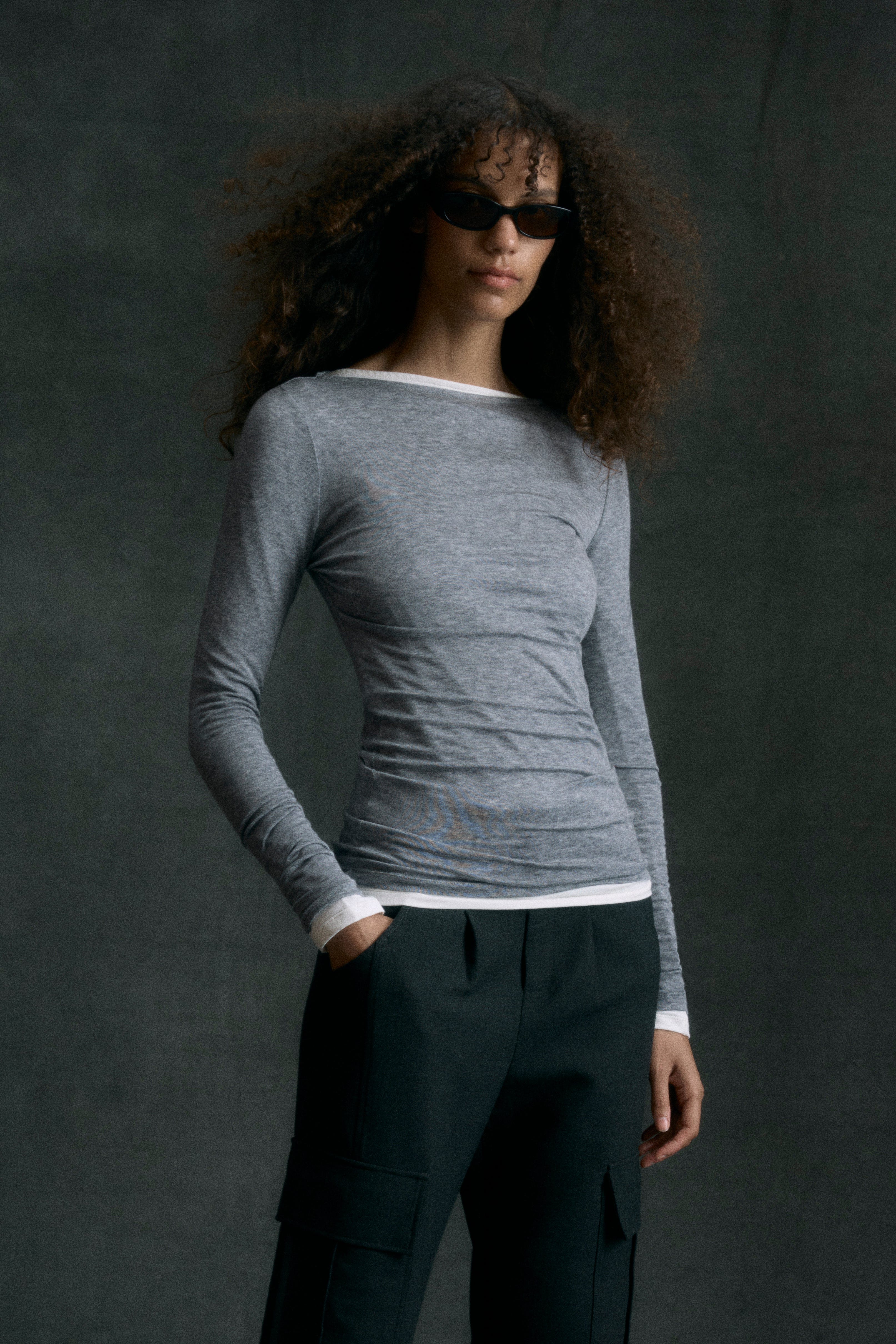 Lana Tencel-Wool Semi-Sheer Tee - Image 7