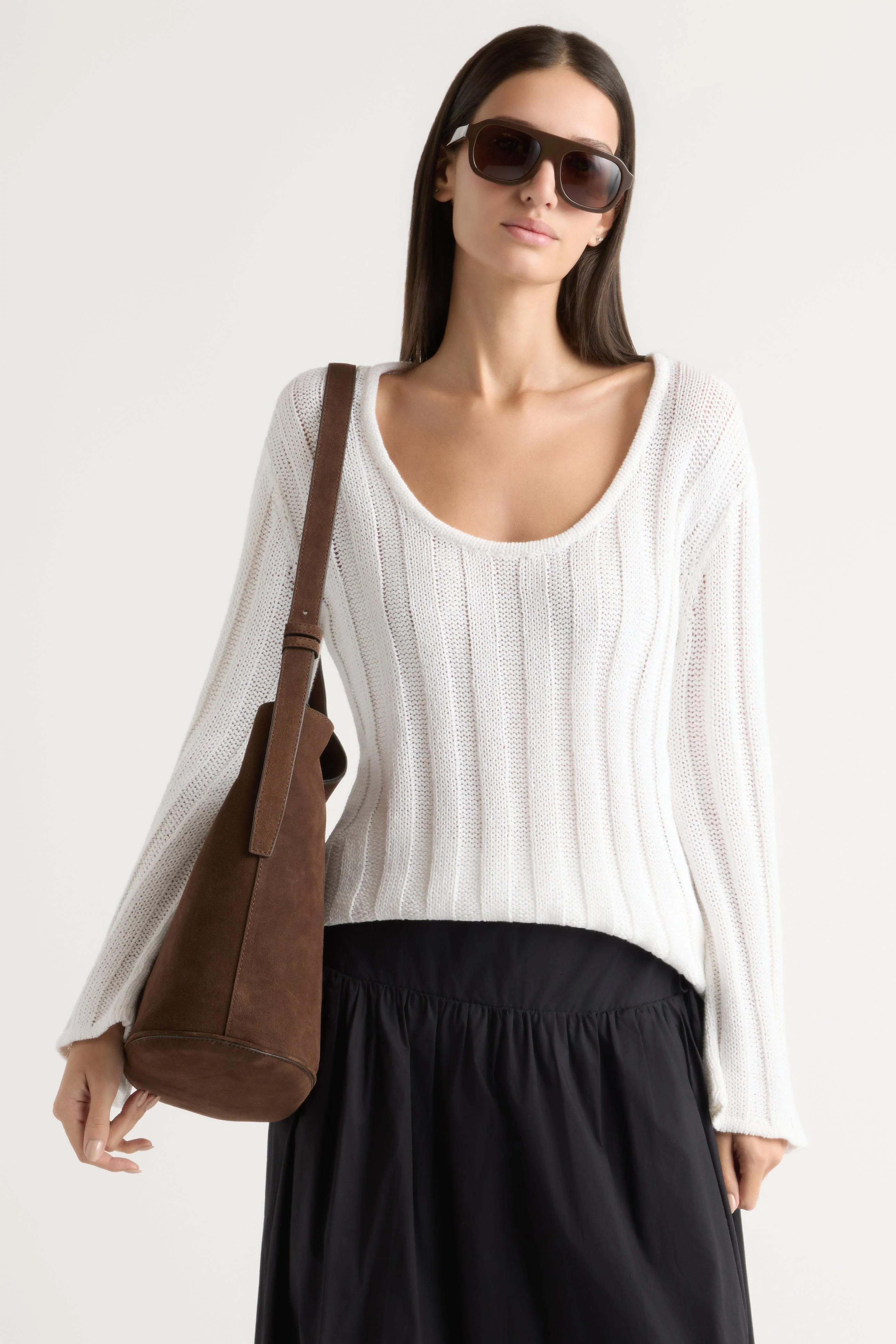 Leah Ribbed Scoop-Neck Sweater - Image 2