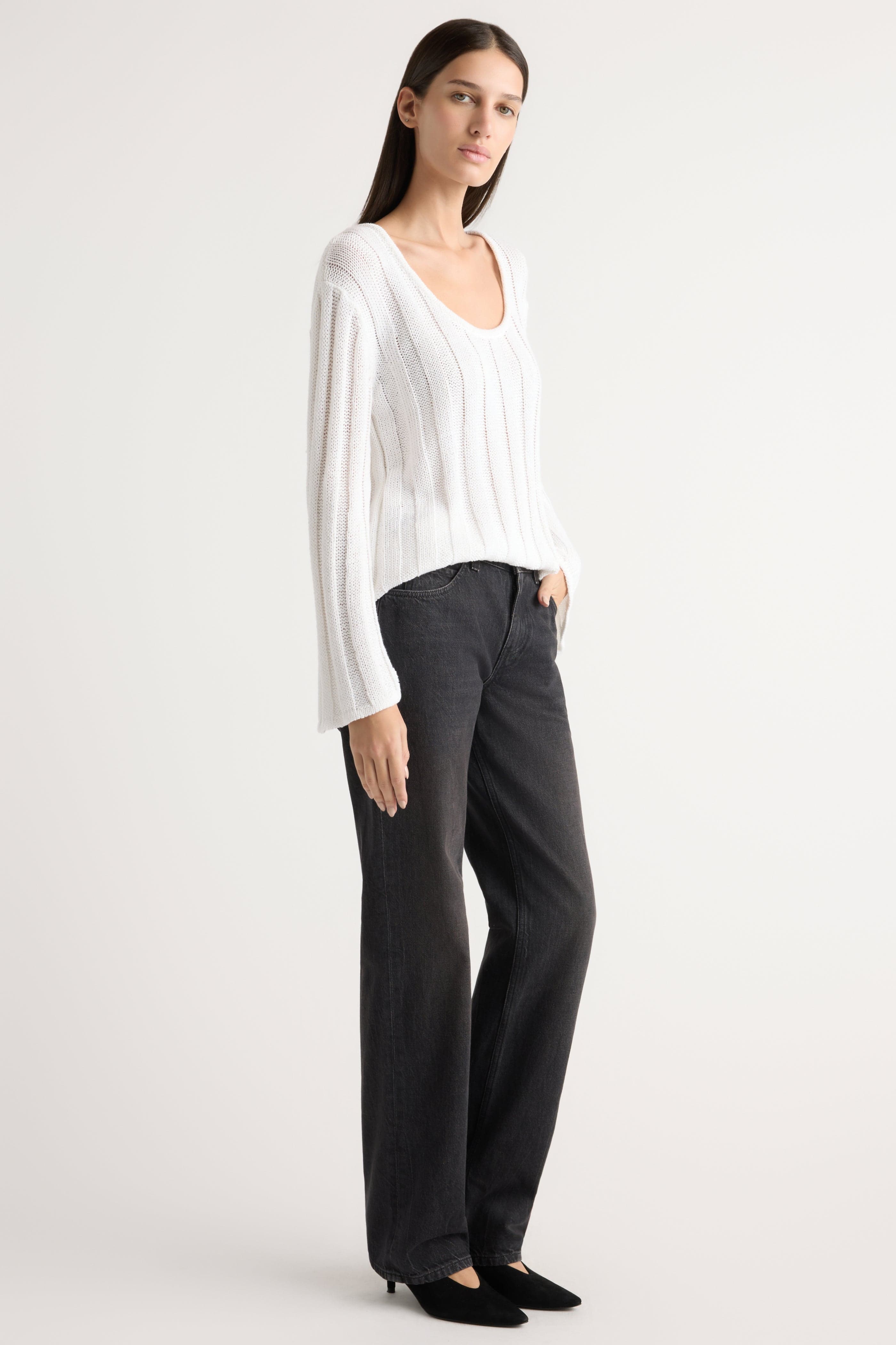 Leah Ribbed Scoop-Neck Sweater - Image 6