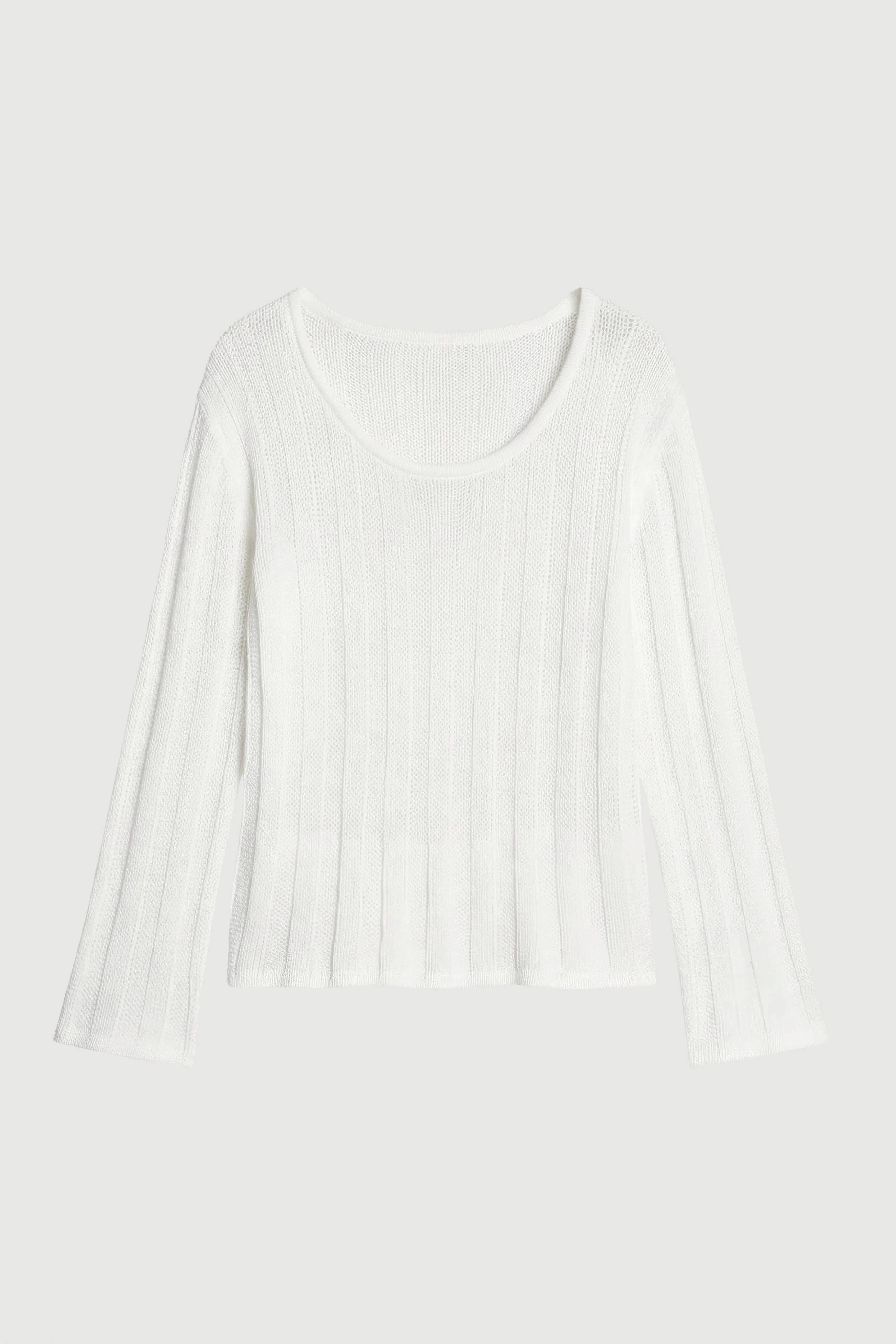 Leah Ribbed Scoop-Neck Sweater - Image 9