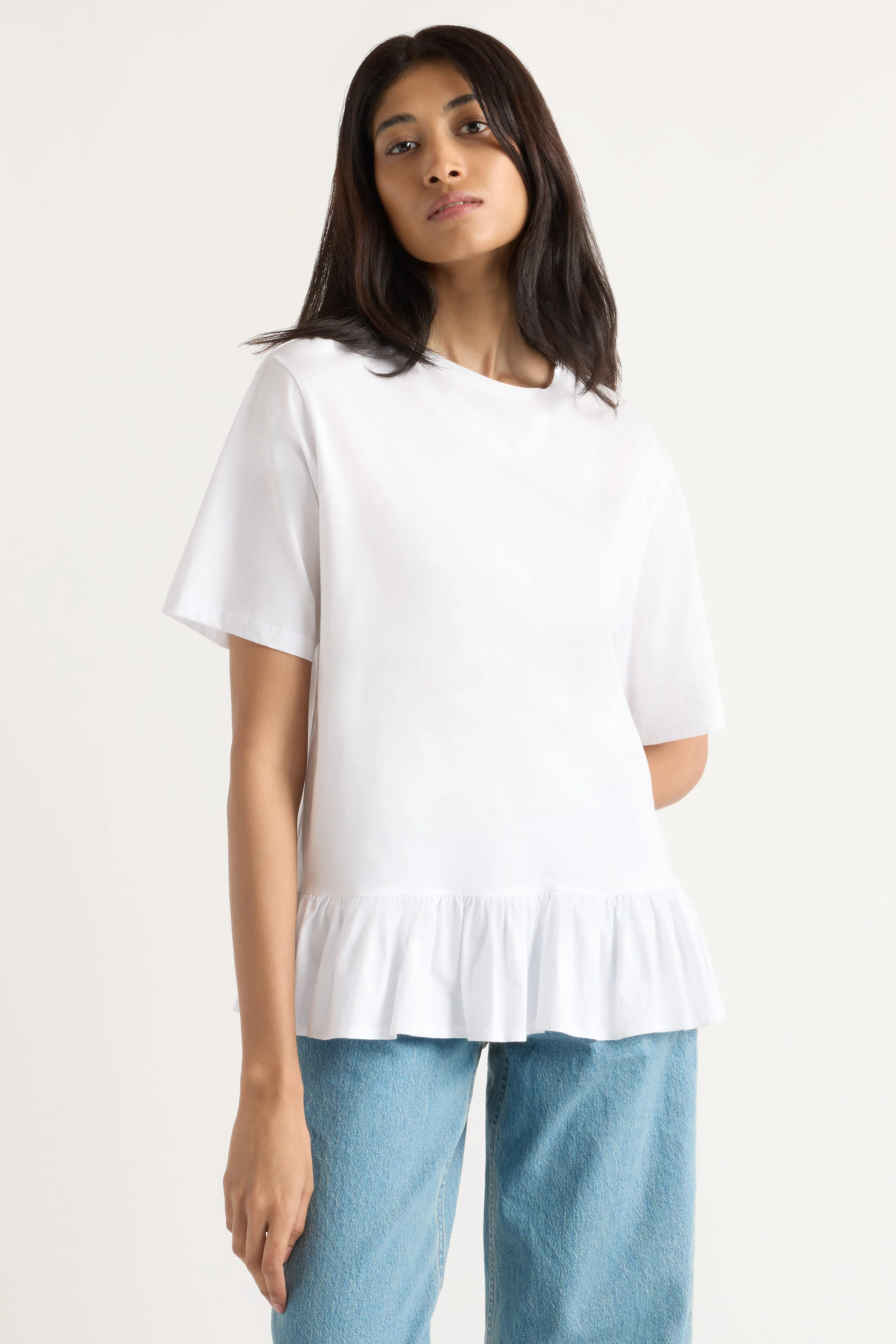 Leonie Organic Cotton Ruffled Tunic Tee - Image 3