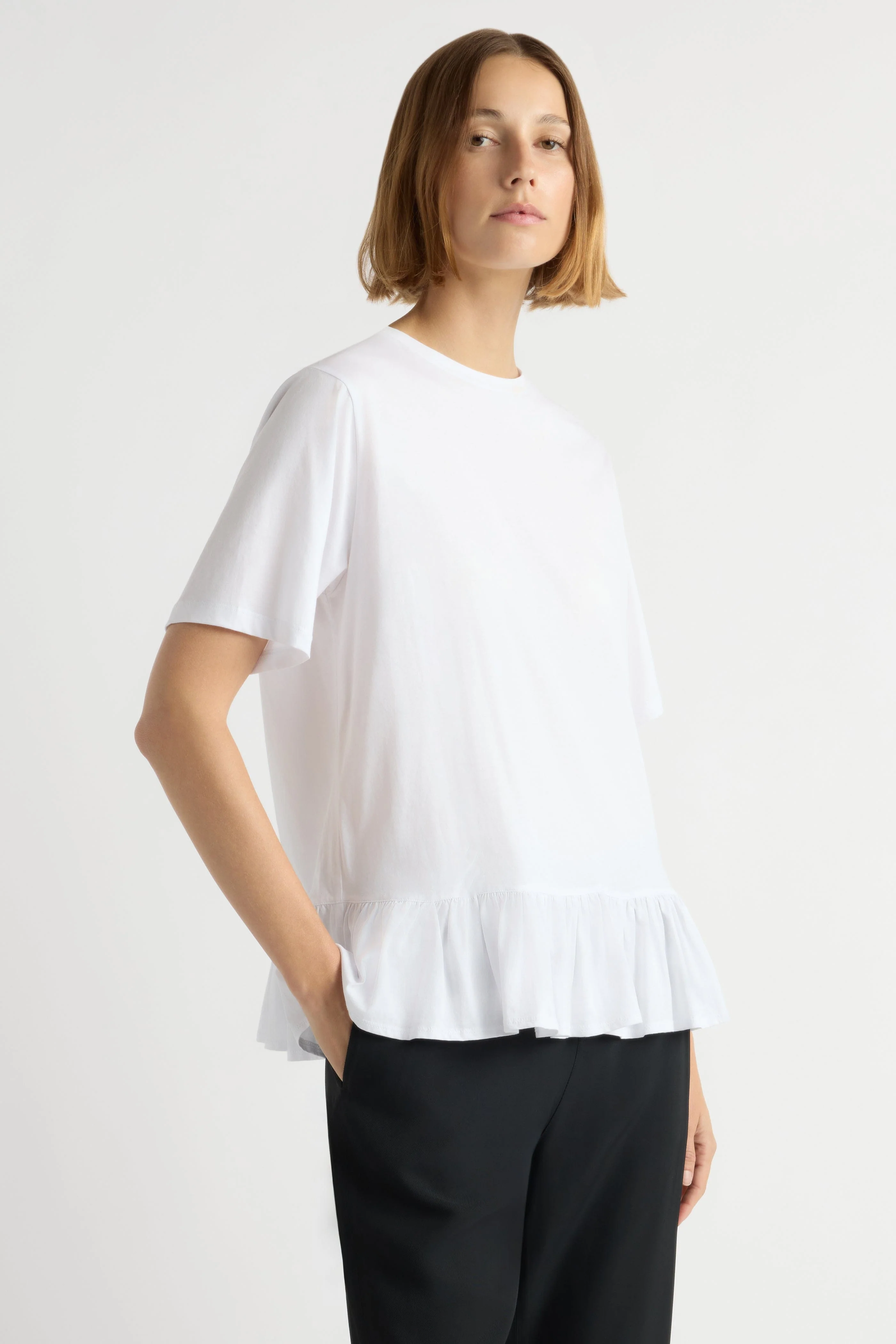 Leonie Organic Cotton Ruffled Tunic Tee - Image 4