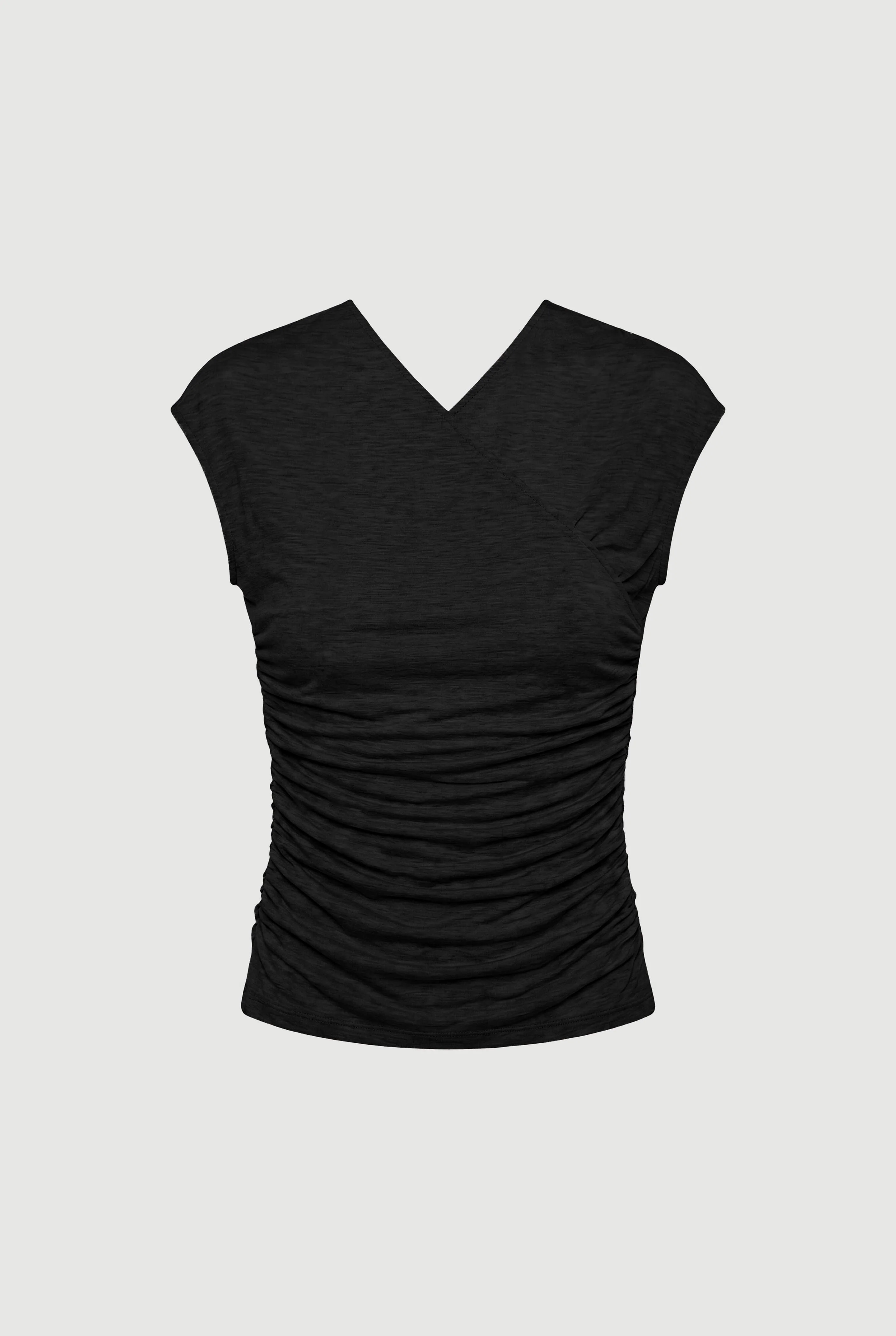 Lila Tencel Wrap-Neck Tee - Image 7