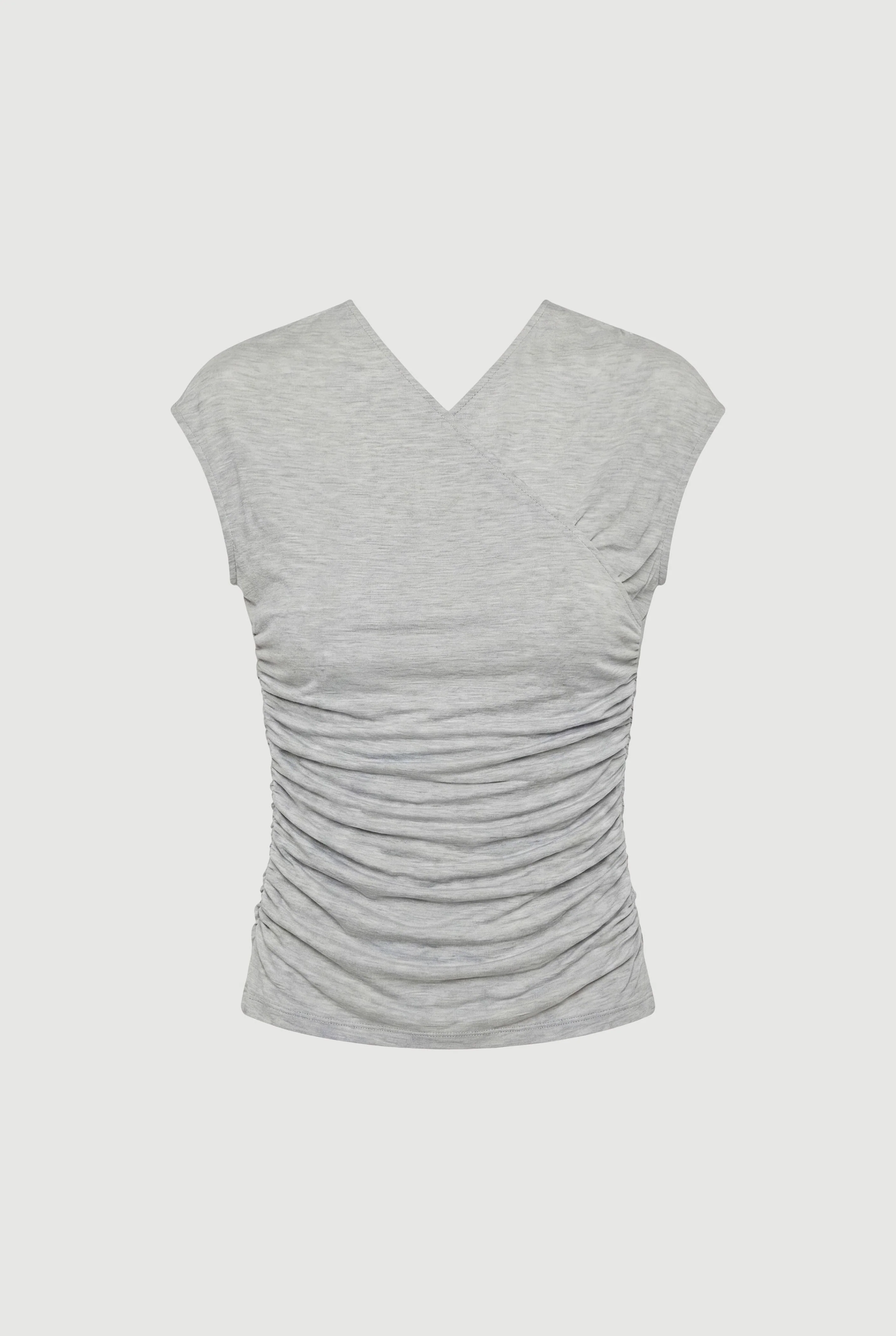 Lila Tencel Wrap-Neck Tee - Image 9