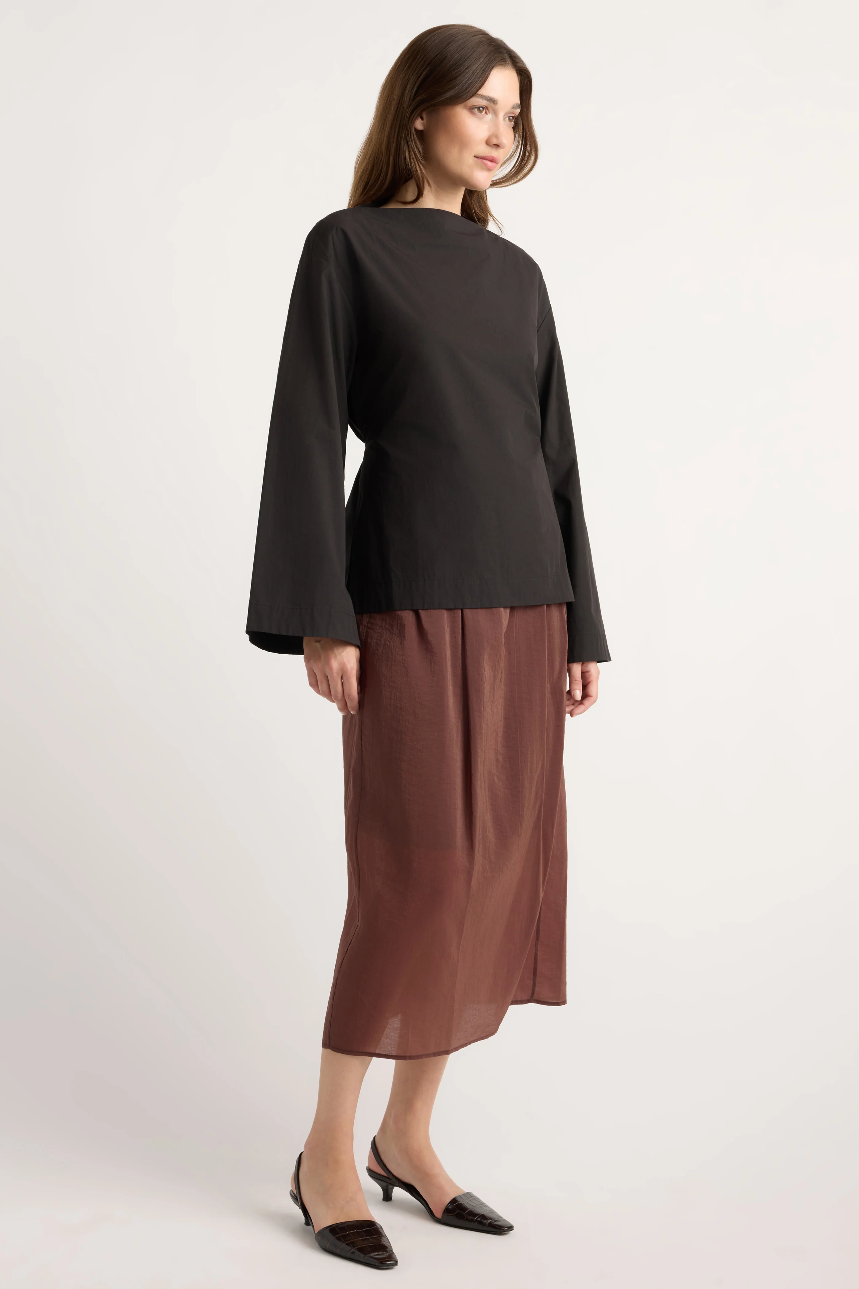 Lilian Sculpted Flare-Sleeve Blouse - Image 8