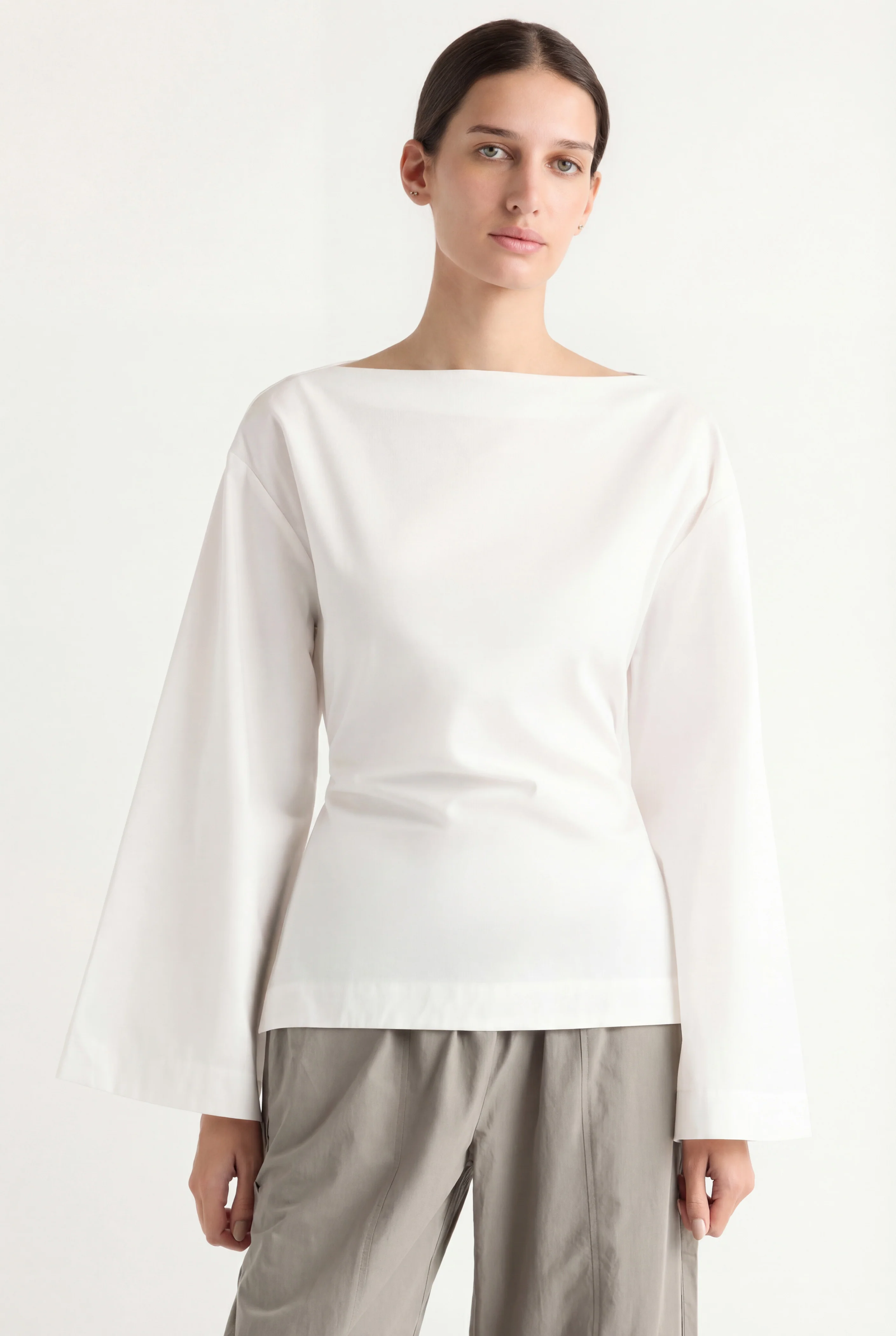 Lilian Sculpted Flare-Sleeve Blouse - Image 2