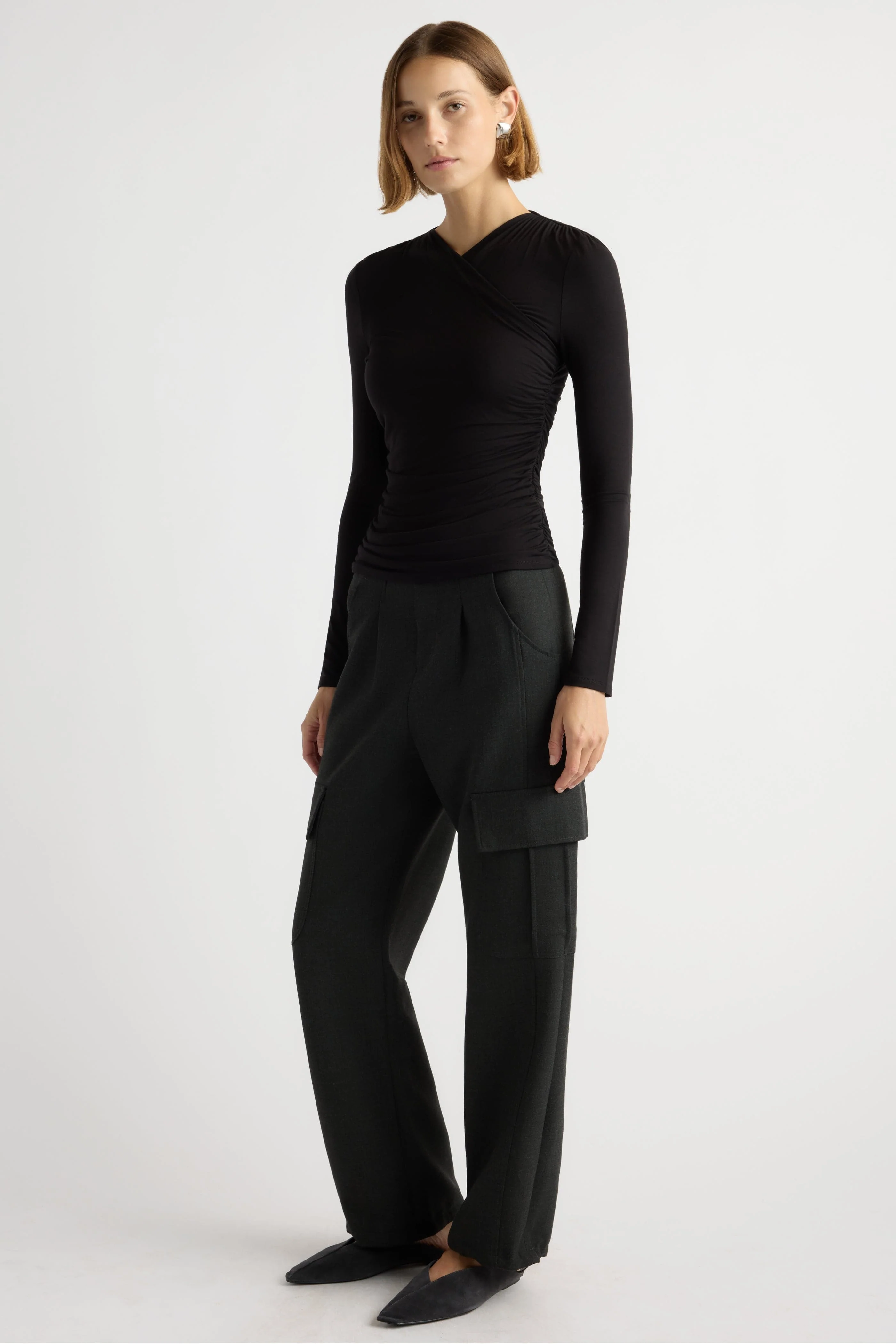 Lilou Wrap-Neck Long-Sleeve Tee - Image 6