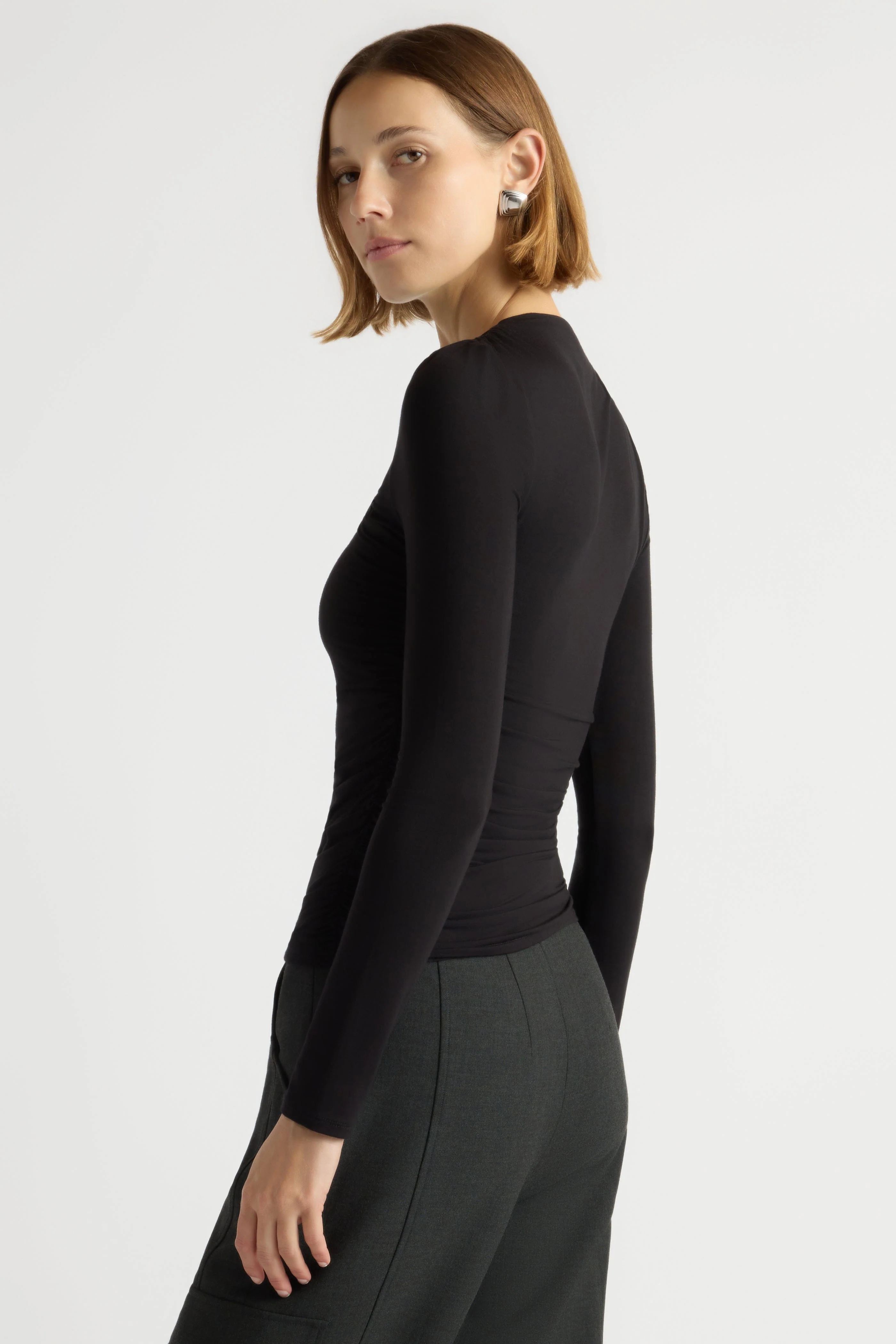 Lilou Wrap-Neck Long-Sleeve Tee - Image 9