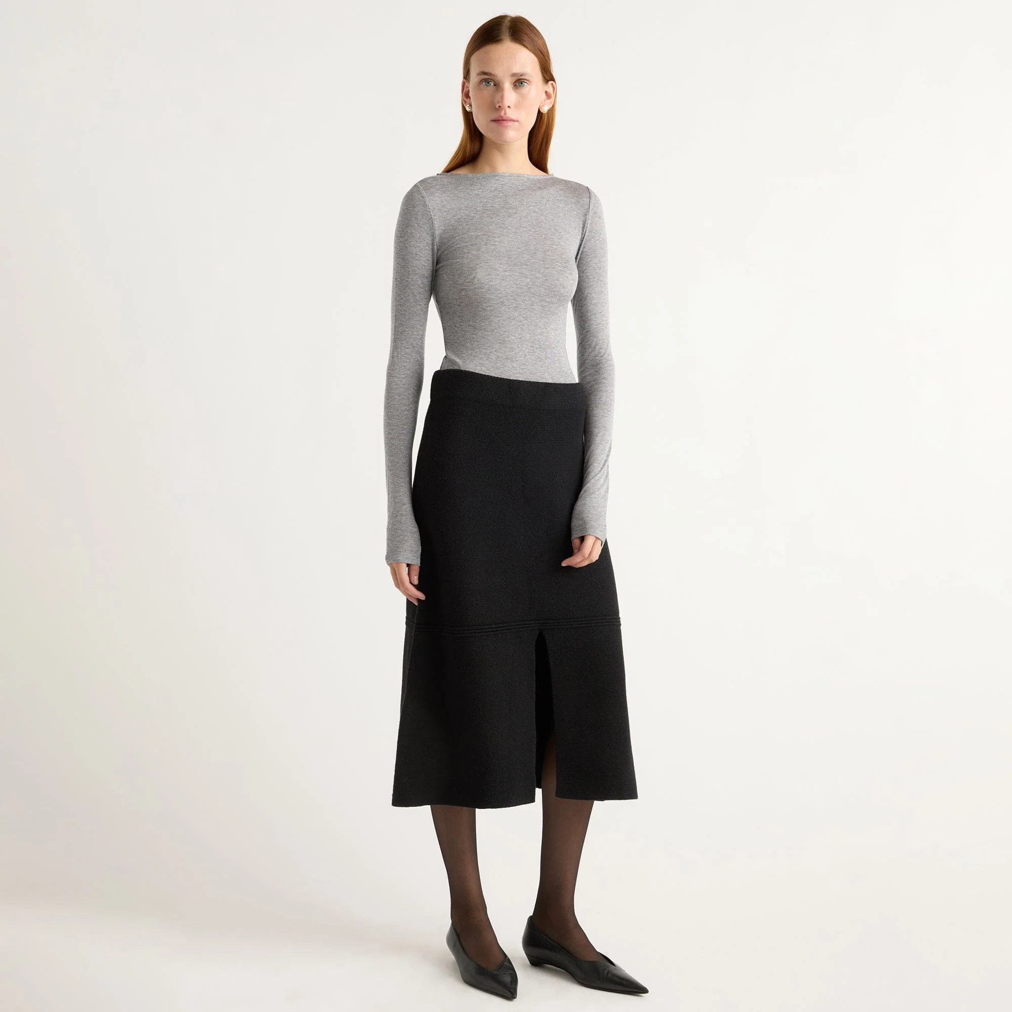Lora Organic Cotton-Wool Skirt