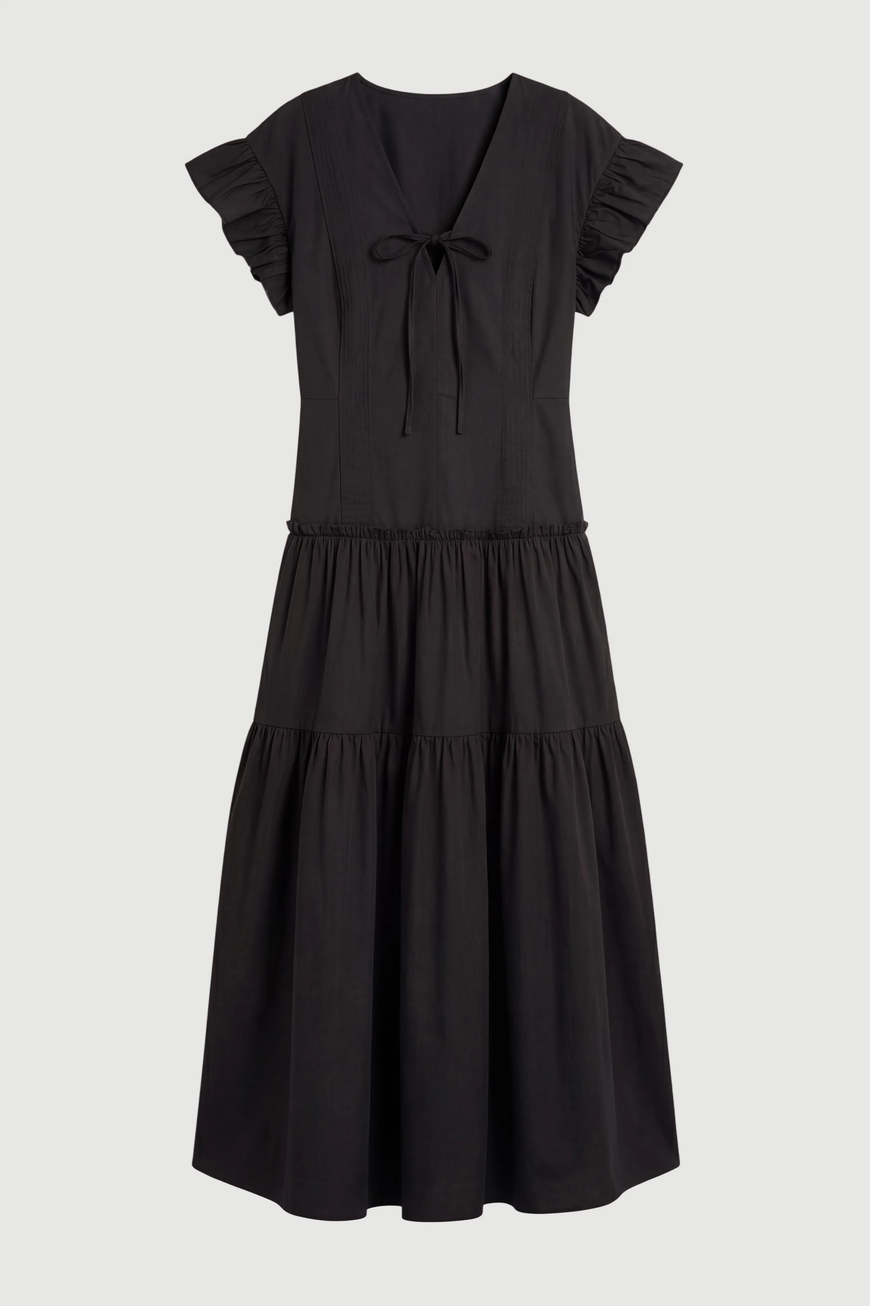 Margaux Ruffle-Sleeve Pleated Dress - Image 11