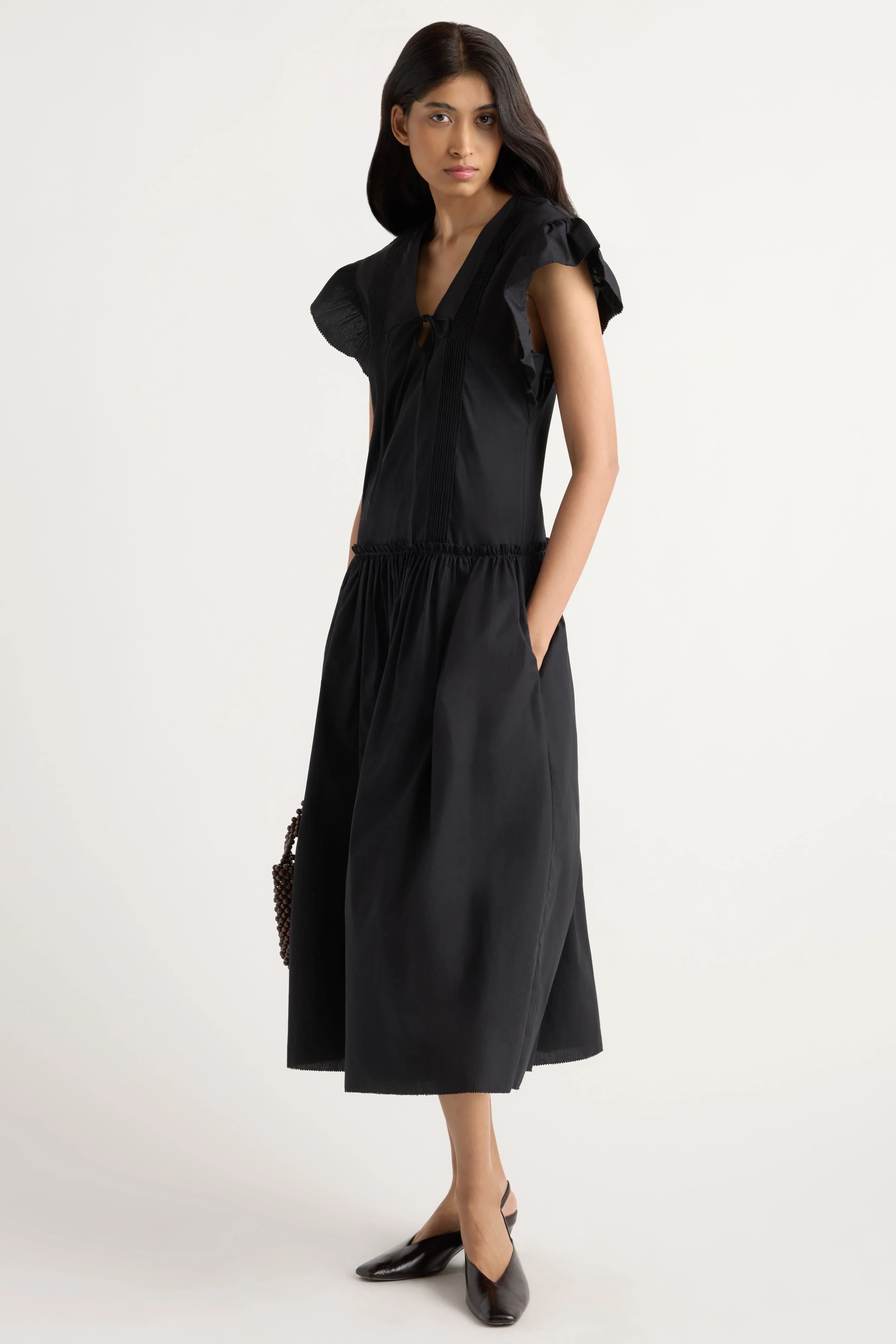 Margaux Ruffle-Sleeve Pleated Dress - Image 5