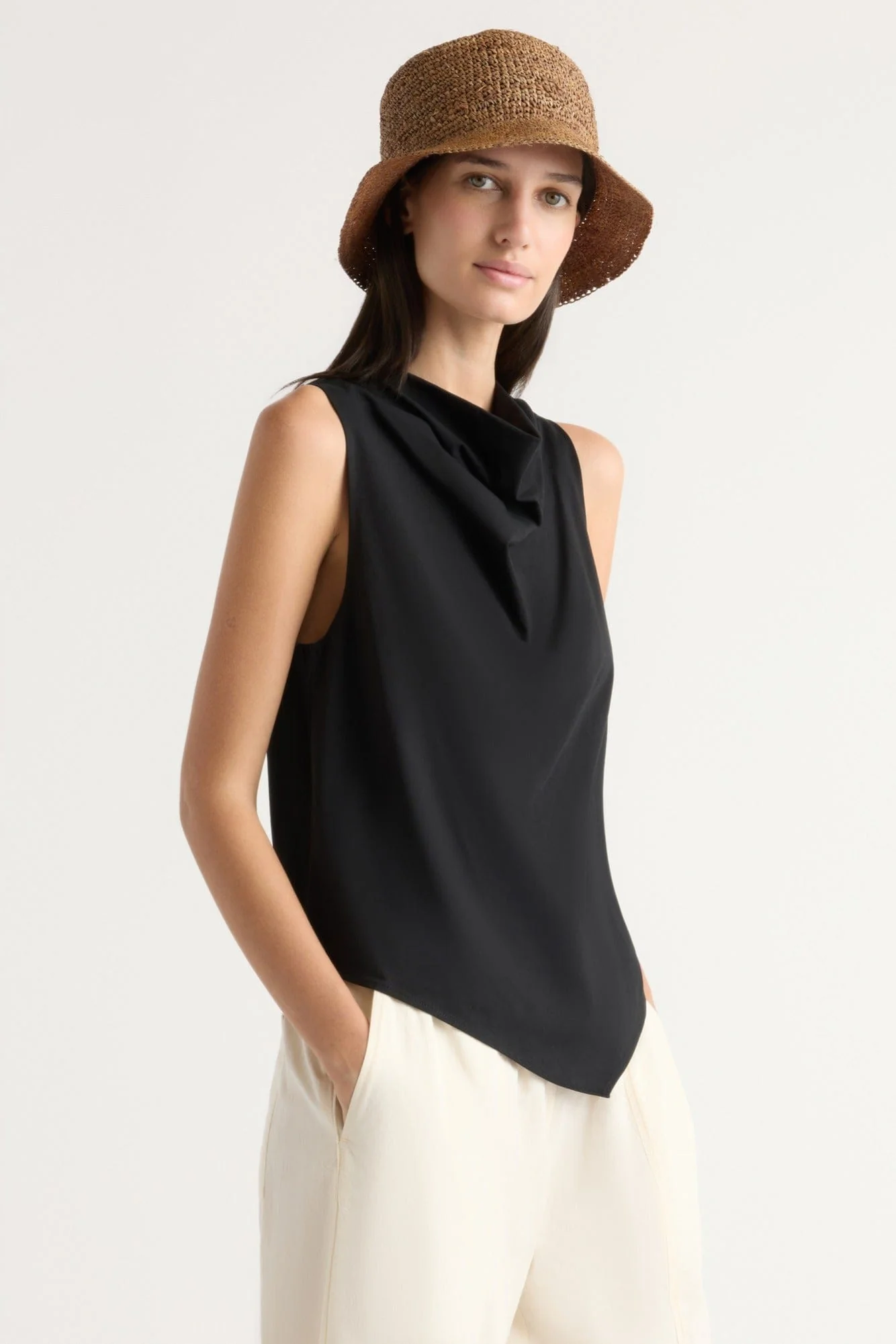 Marjorie Asymmetric-Hem Tee - Image 2