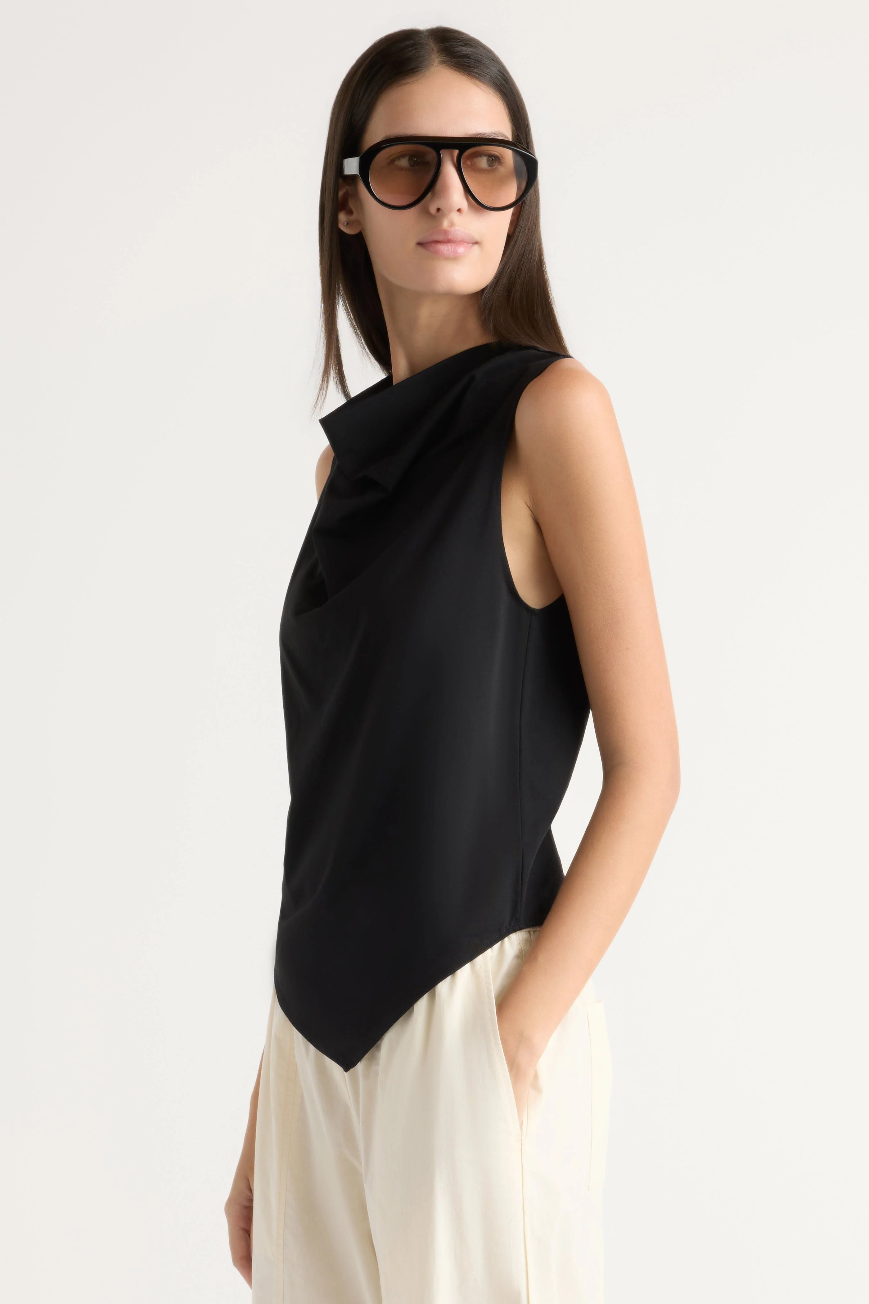 Marjorie Asymmetric-Hem Tee - Image 4