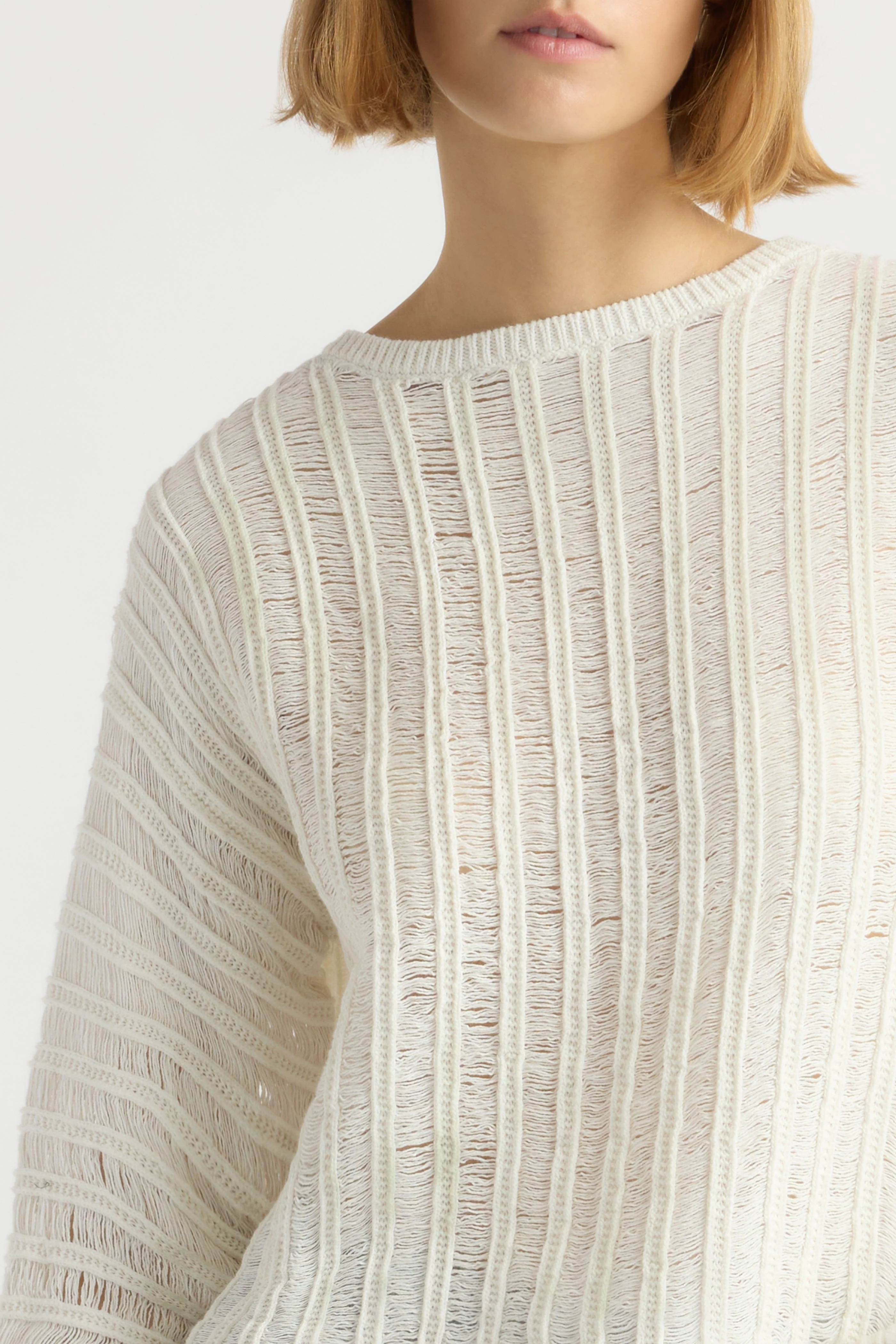 Matteo Semi-Sheer Open-Knit Sweater - Image 3