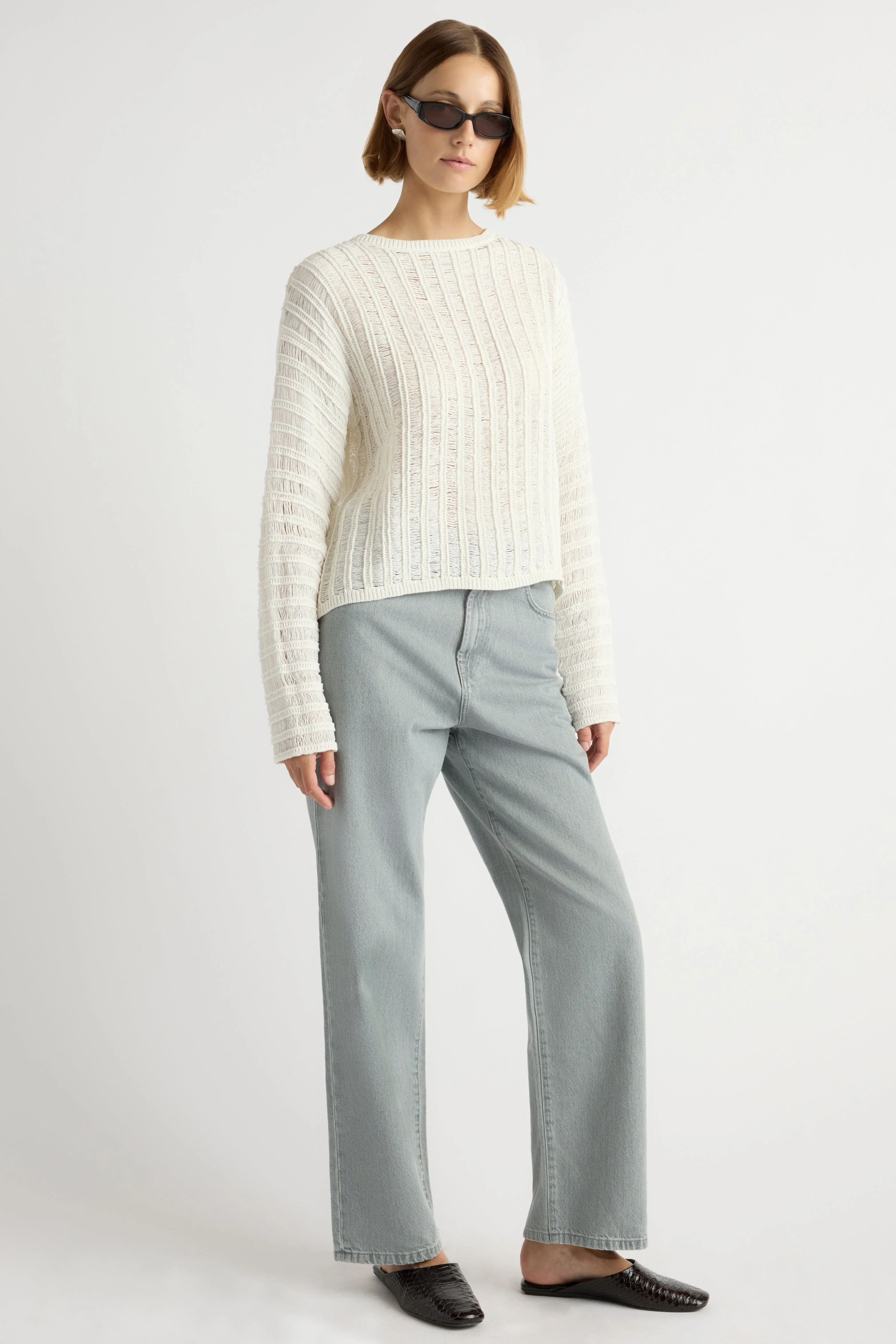 Matteo Semi-Sheer Open-Knit Sweater - Image 6