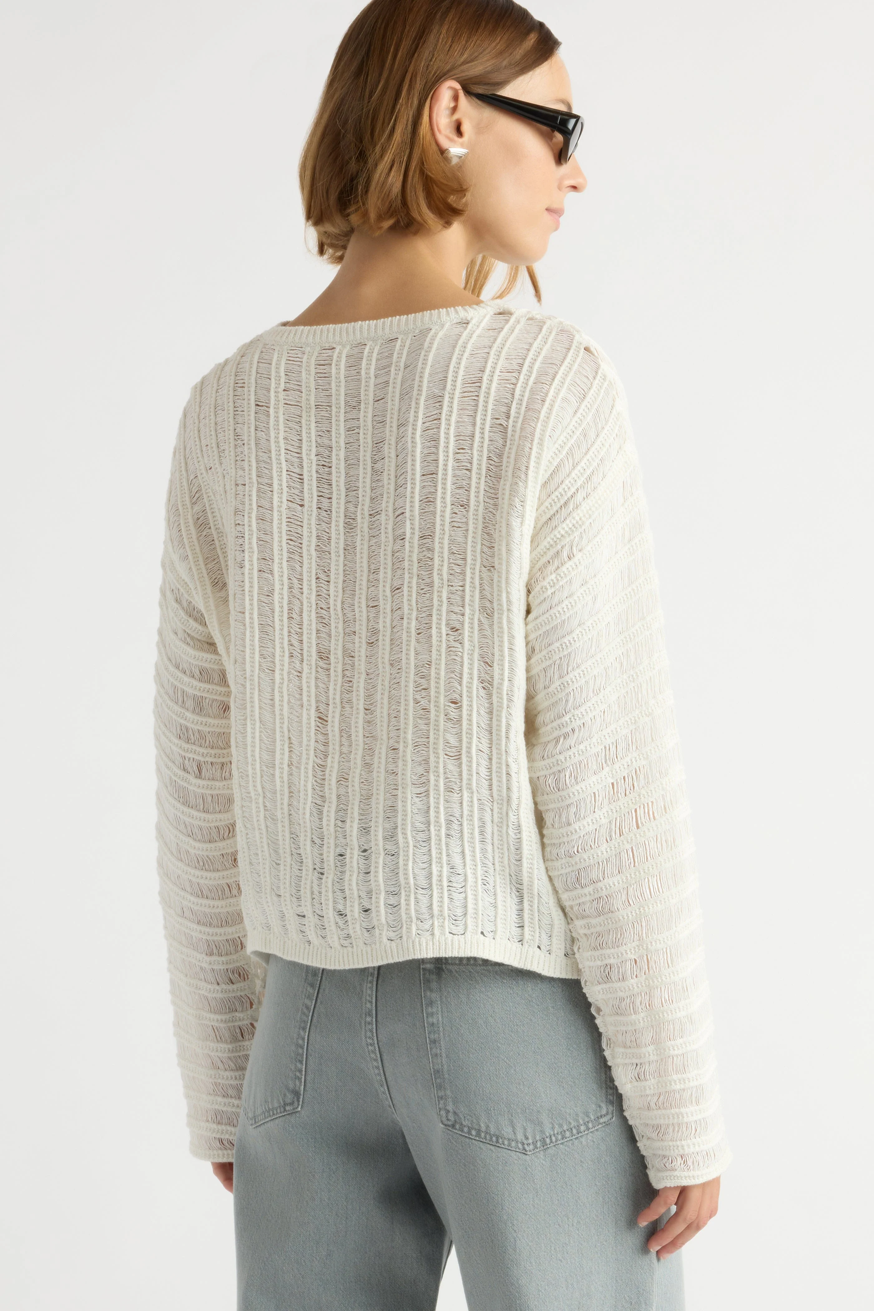 Matteo Semi-Sheer Open-Knit Sweater - Image 7
