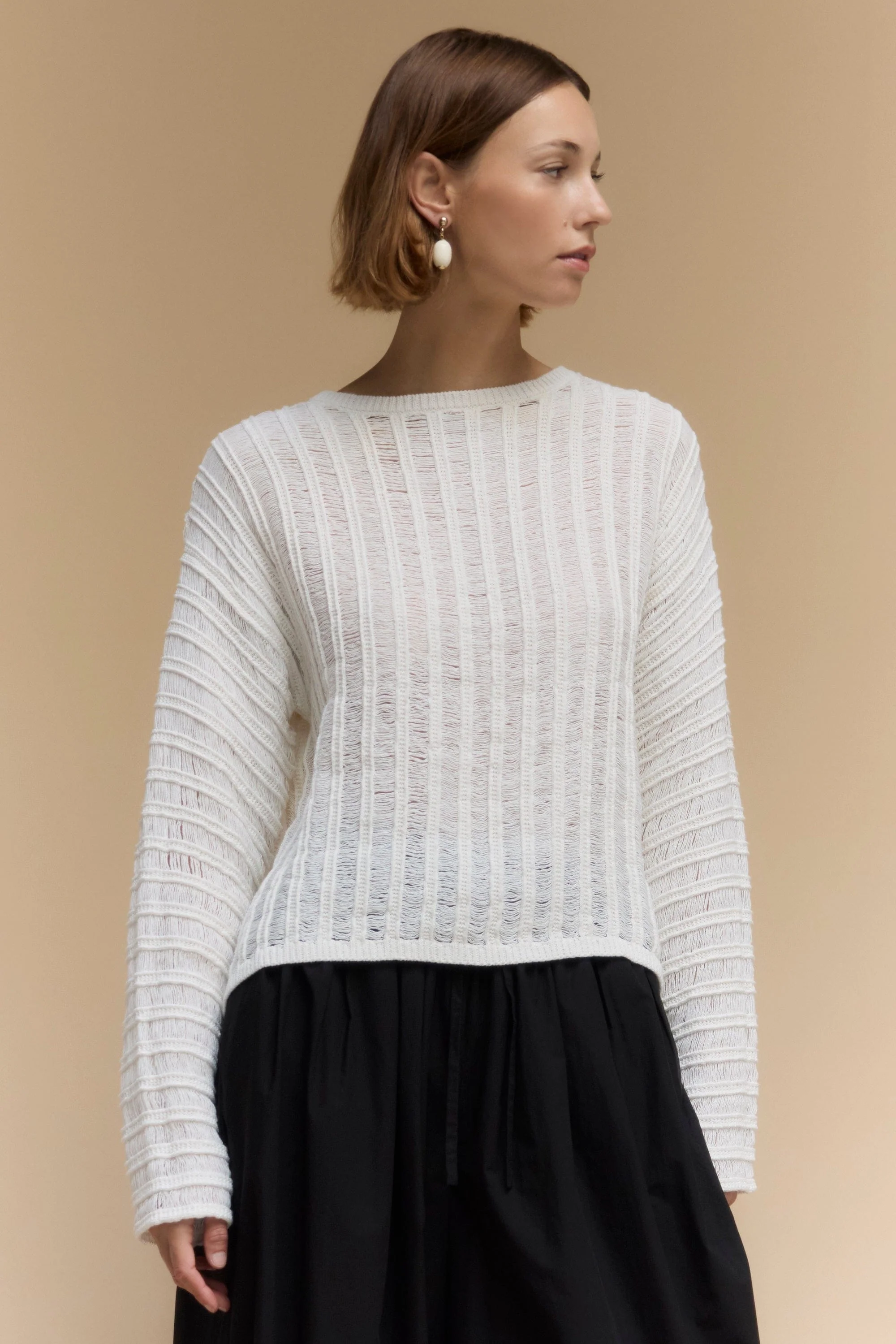 Matteo Semi-Sheer Open-Knit Sweater - Image 8