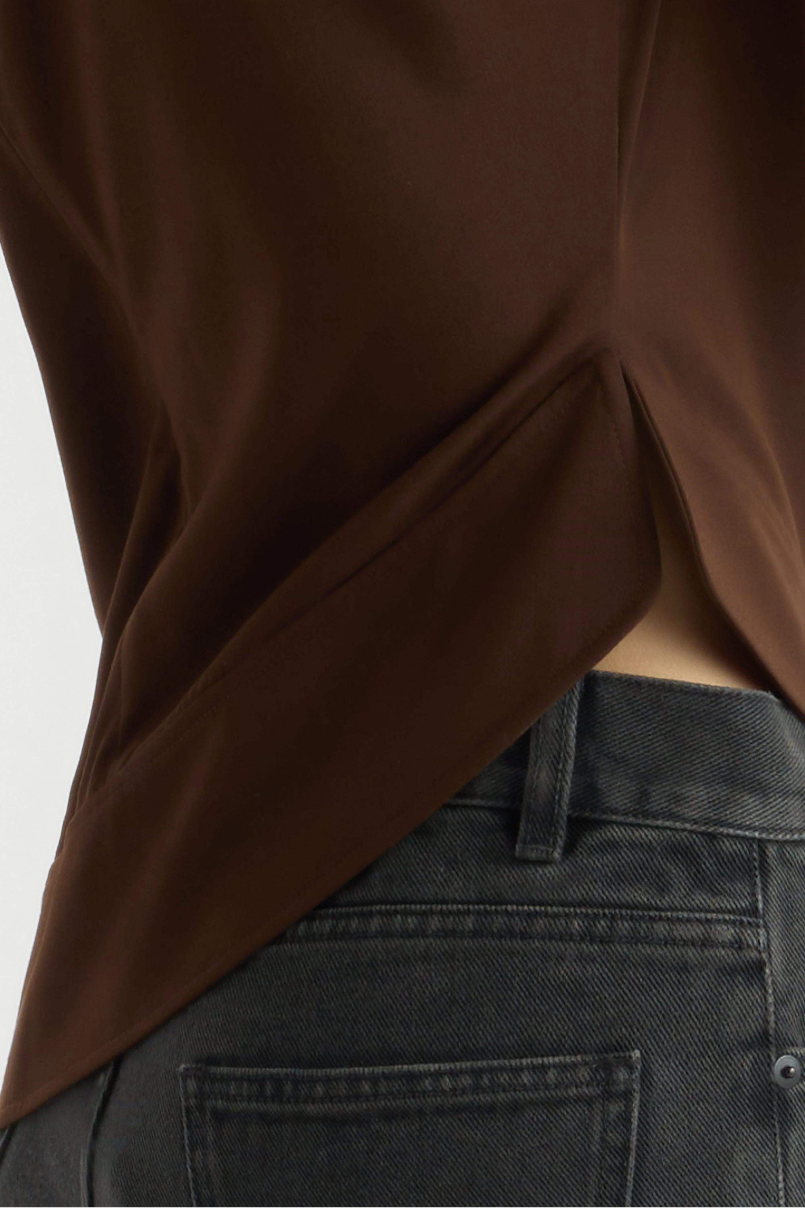 McKenna Sculpted Asymmetric-Hem Blouse - Image 6