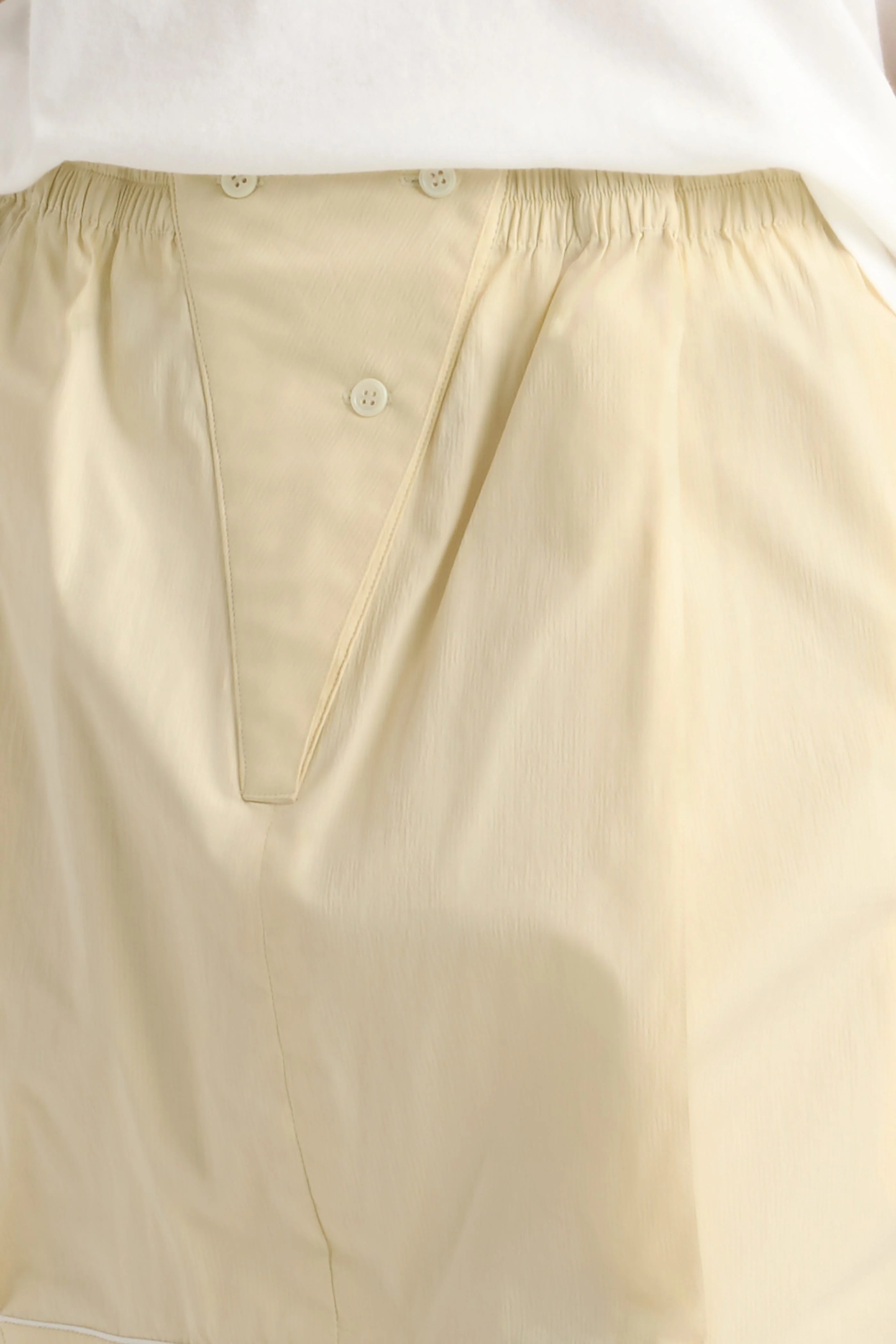 Misha Stretch-Waist Placket Mini Skirt - Image 4