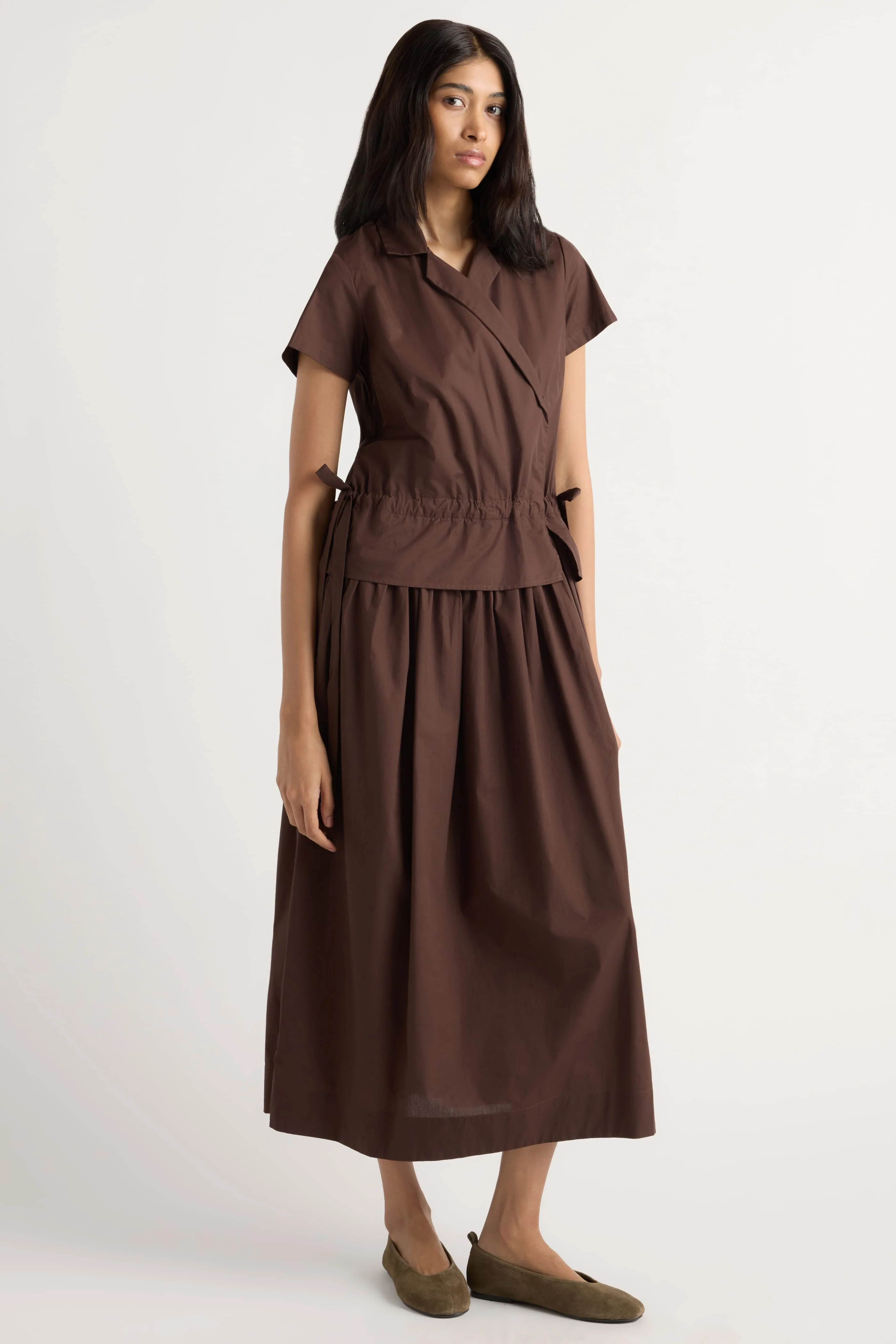 Mitsuki Organic Cotton Wrap-Shirt Dress - Image 5