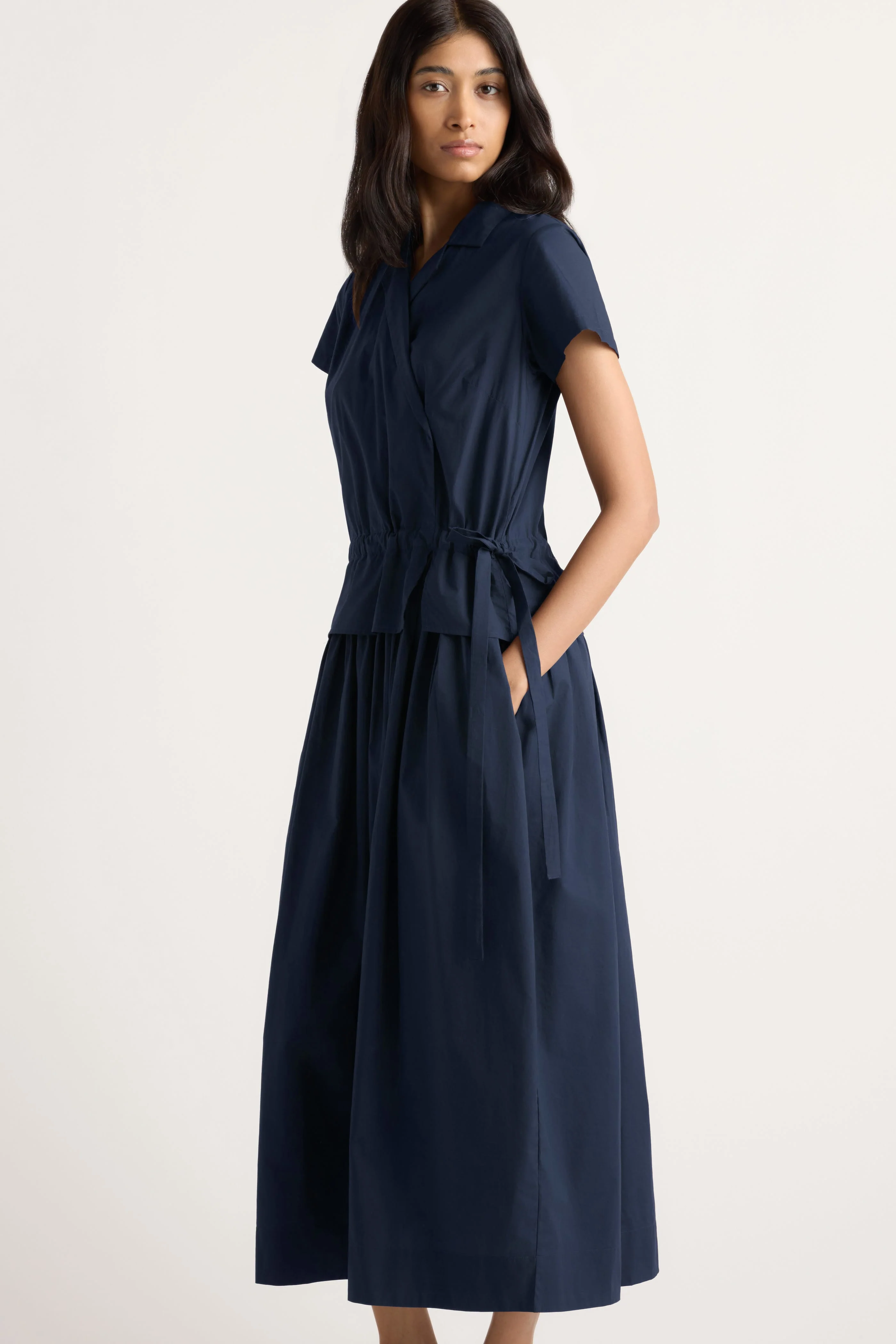 Mitsuki Organic Cotton Wrap-Shirt Dress - Image 5