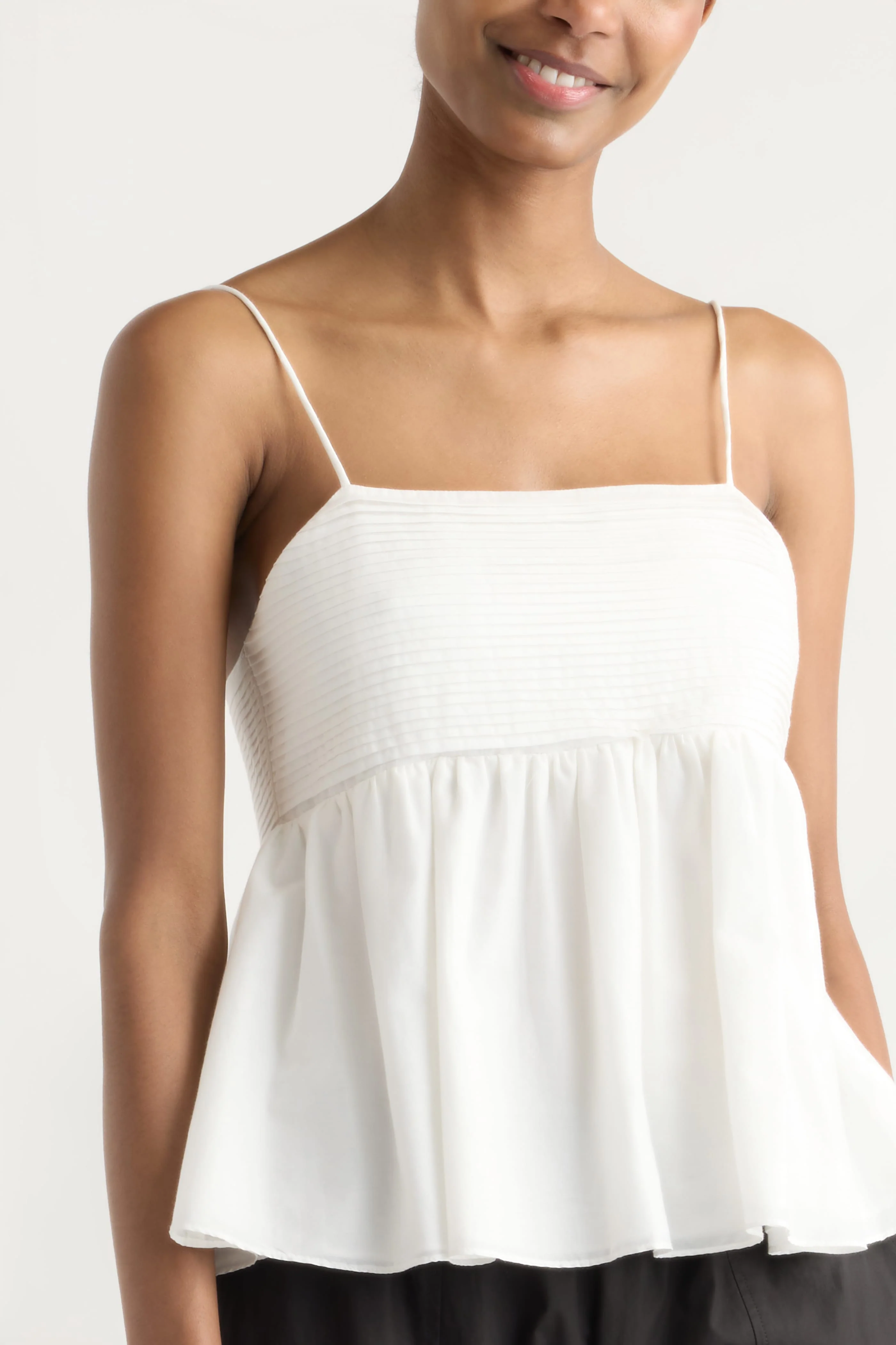 Molly Pintuck Cotton-Silk Top - Image 4