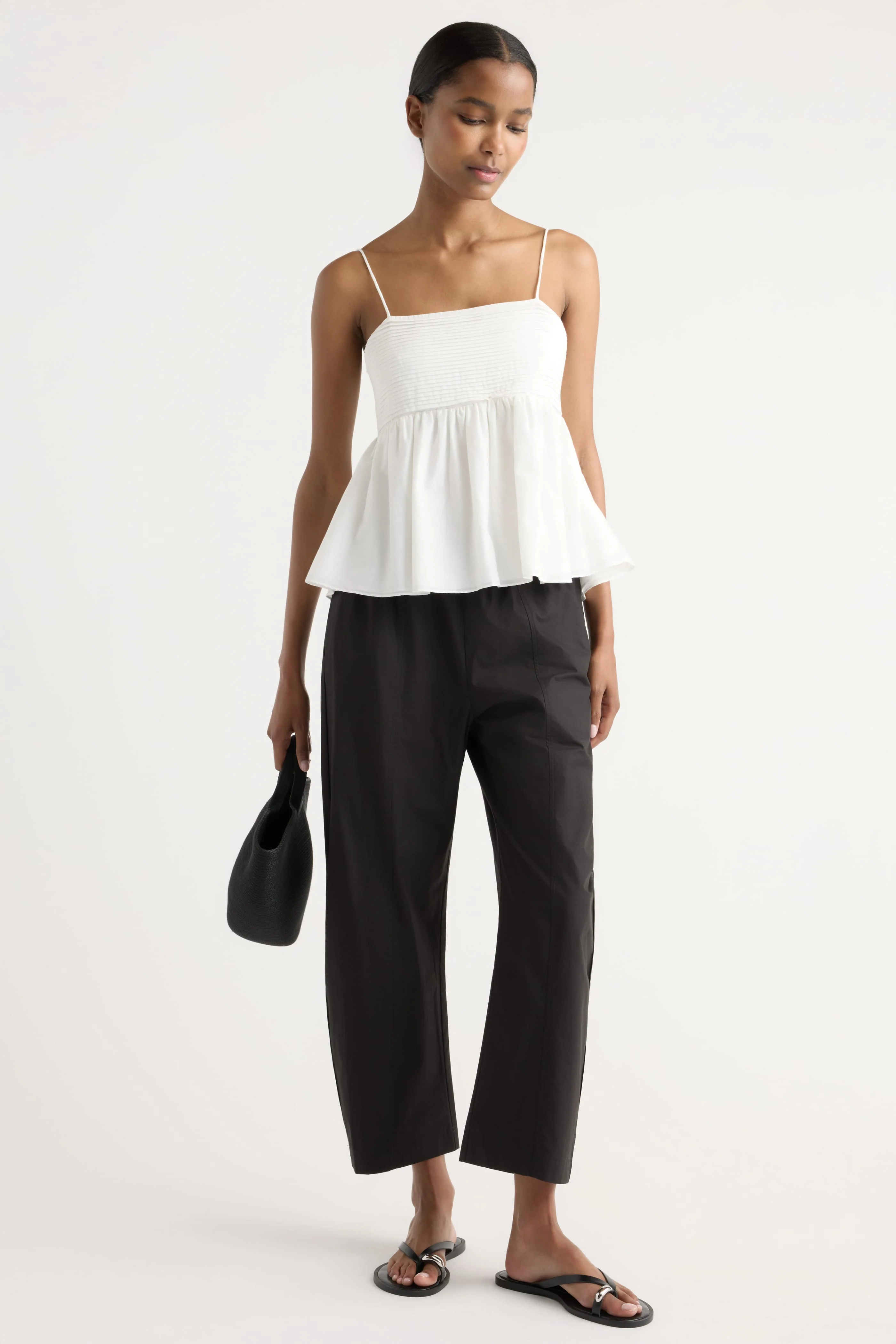 Molly Pintuck Cotton-Silk Top - Image 5