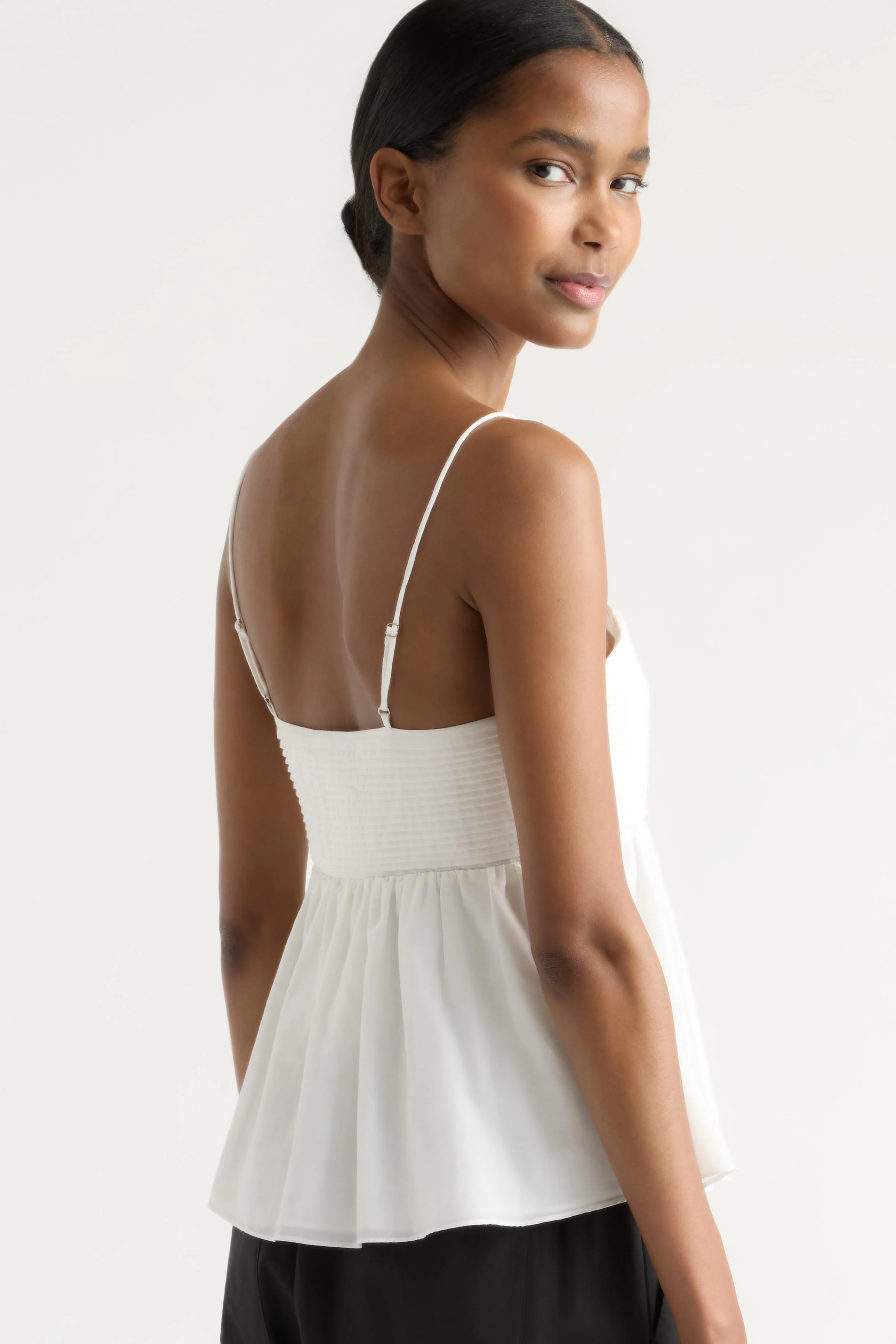 Molly Pintuck Cotton-Silk Top - Image 6