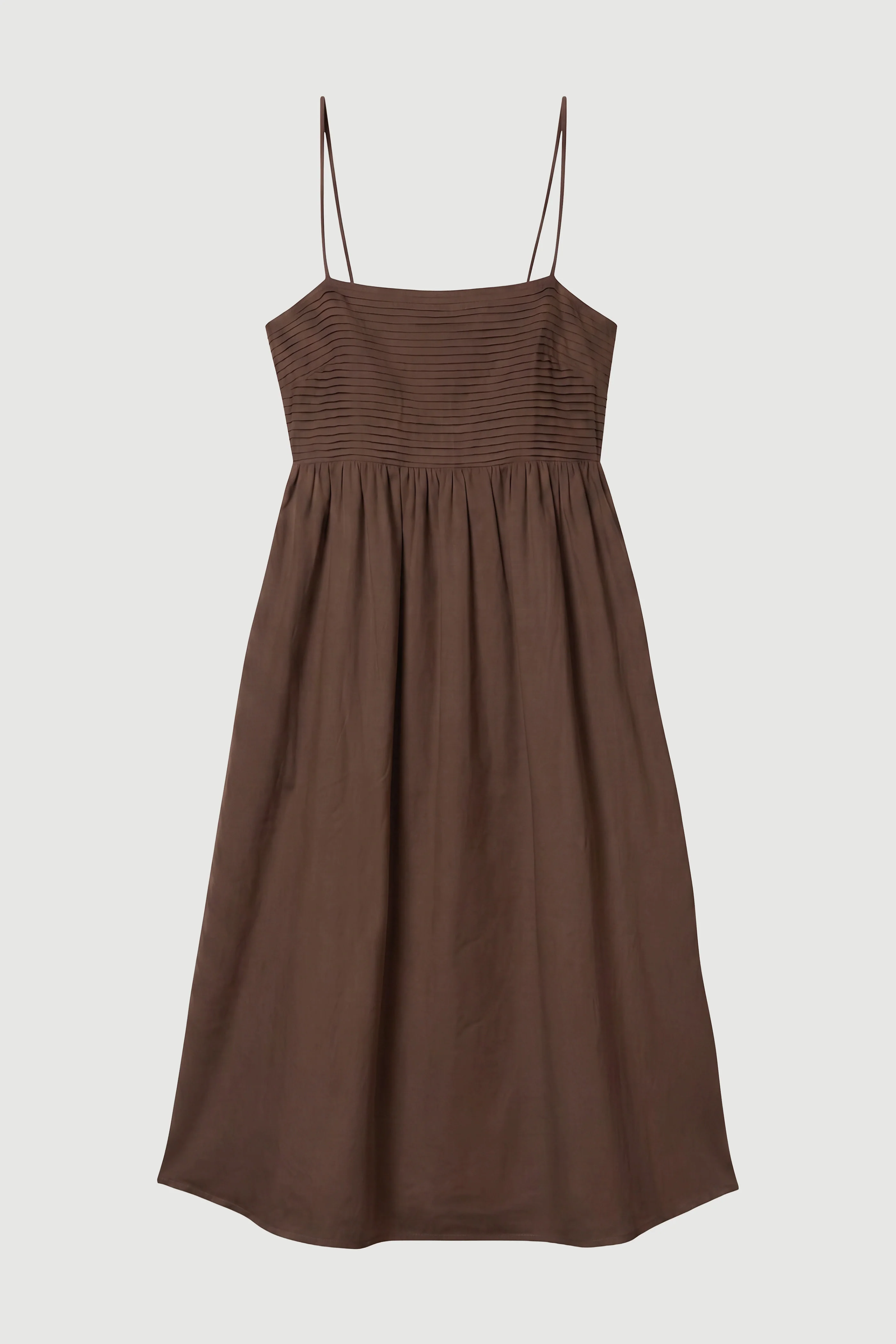 Myra Pintuck Cotton-Silk Dress - Image 9