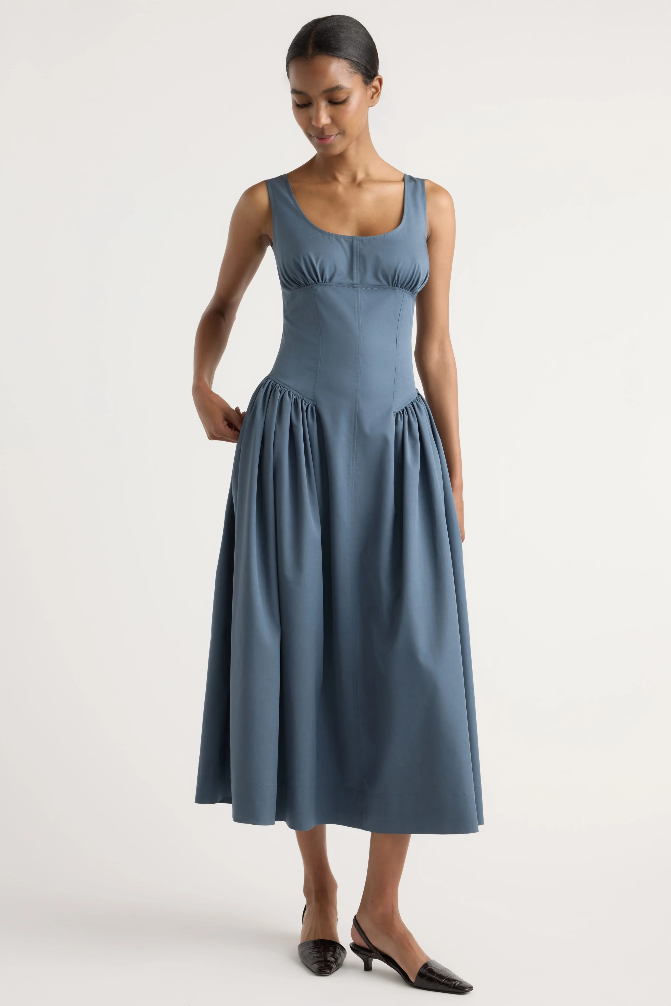 Nadiyah Bustier Shirred A-Line Dress - Image 4