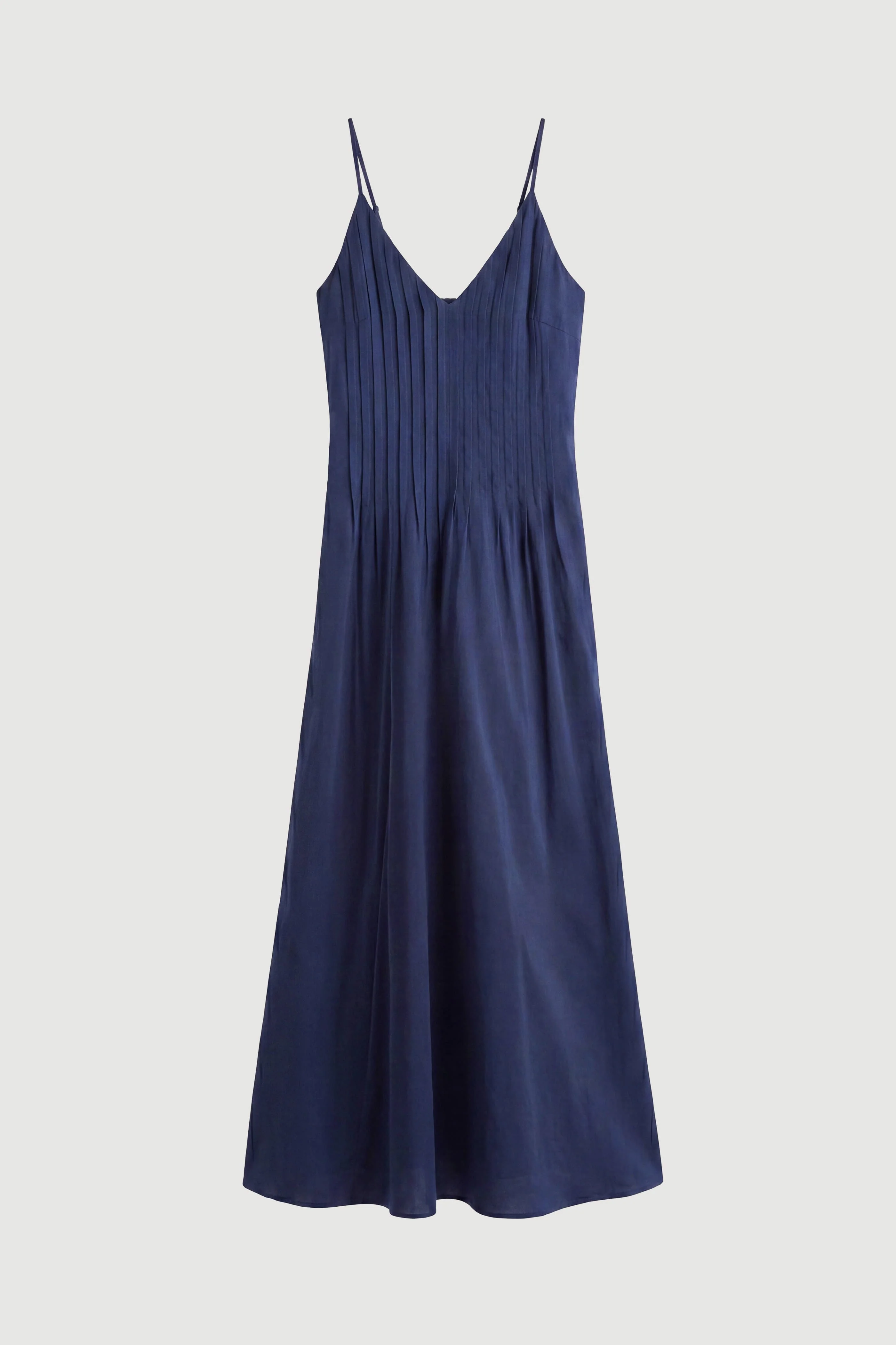 Naomi Pleated Linen-Cotton Dress - Image 8