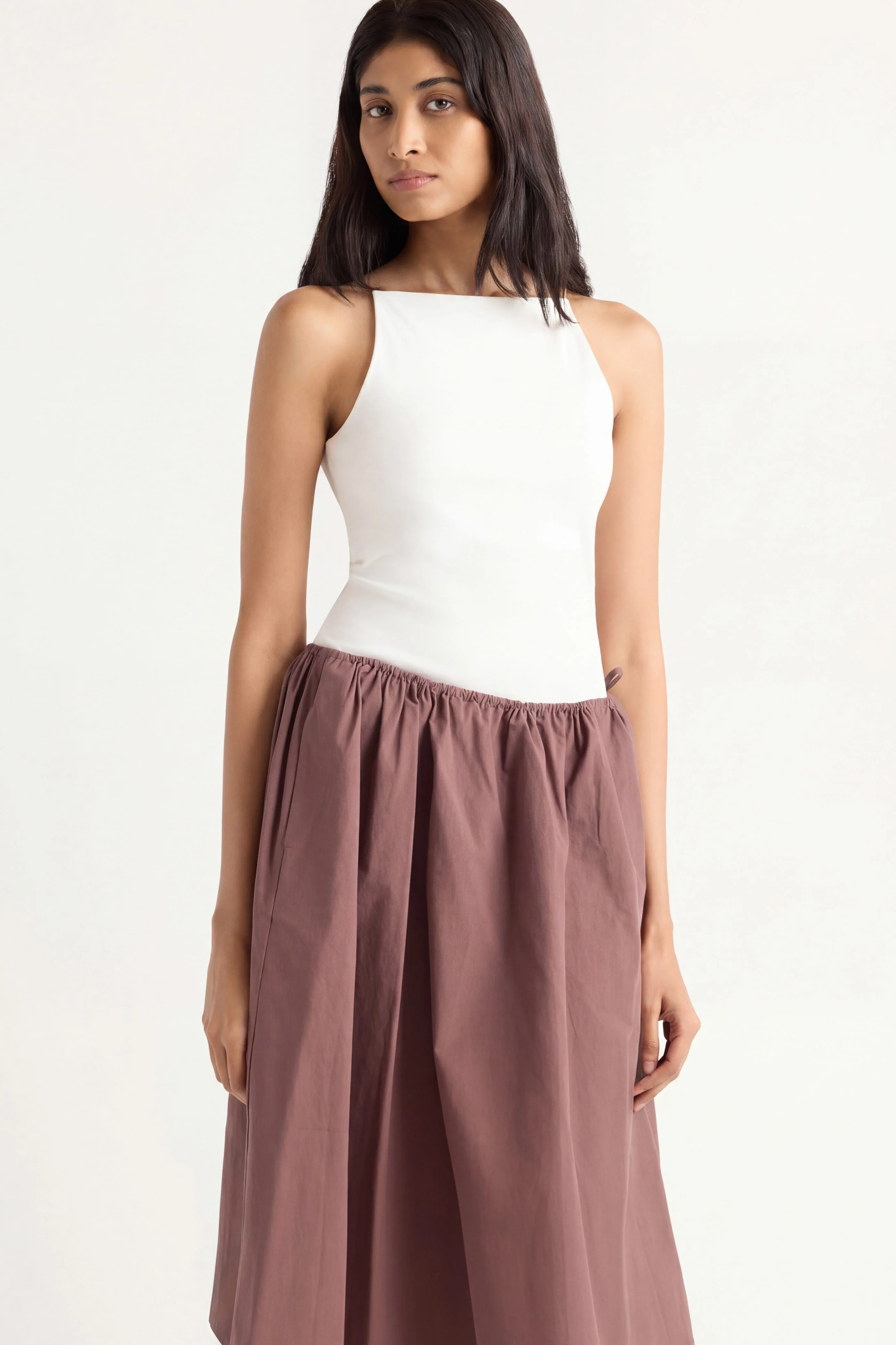 Naveli Side-Tie Poplin Skirt - Image 5