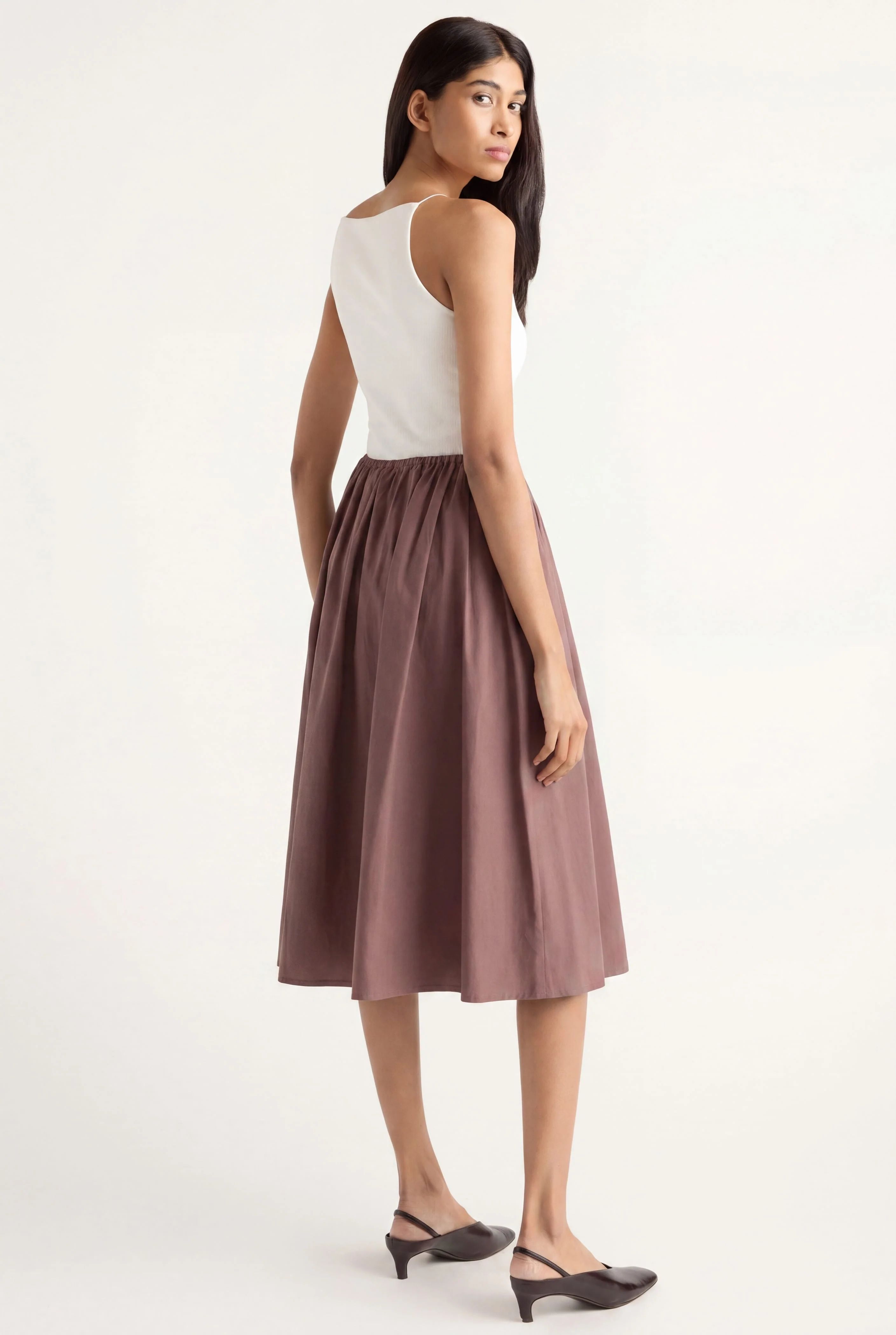 Naveli Side-Tie Poplin Skirt - Image 6