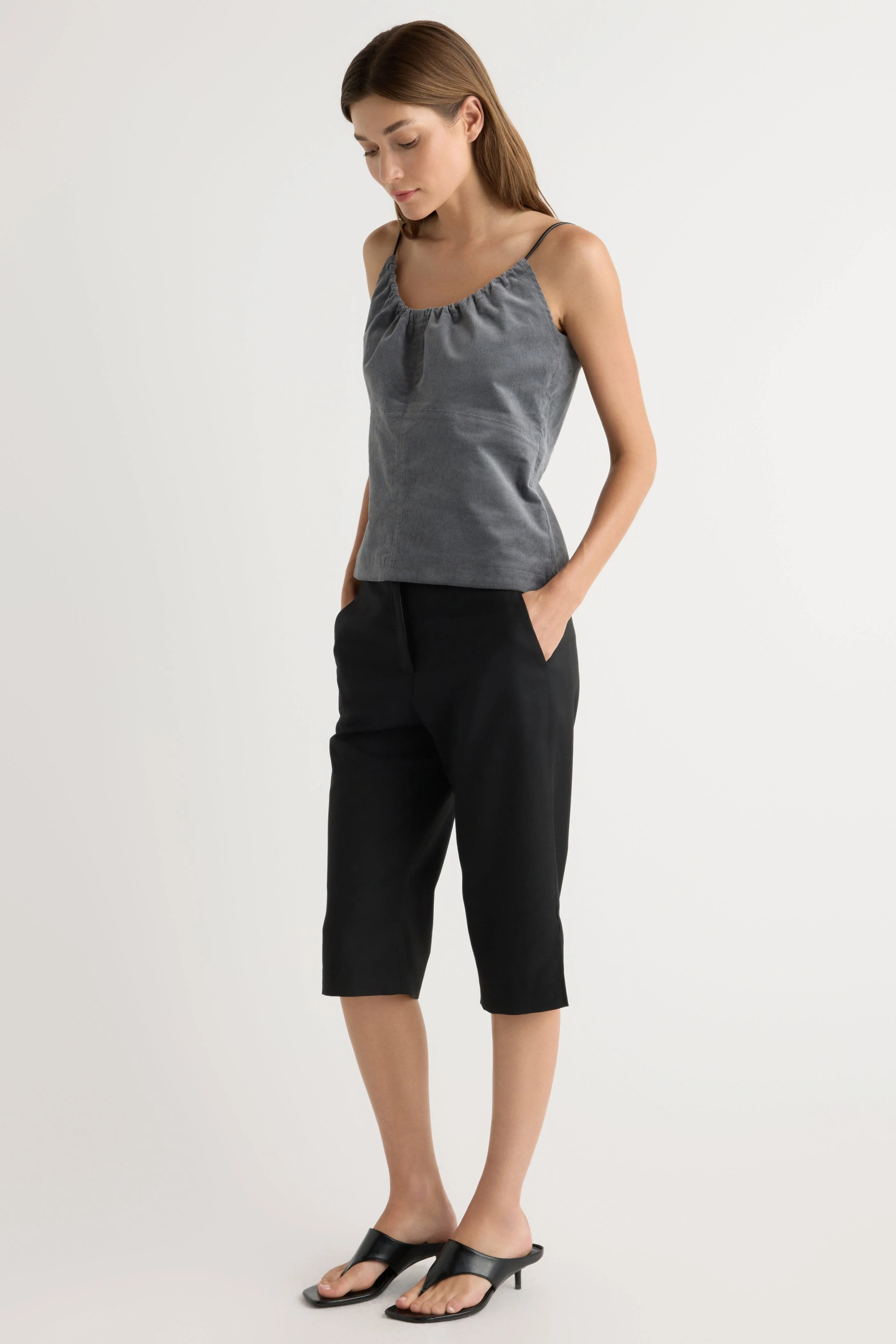 Nefferti Corduroy Ruched Cami - Image 3