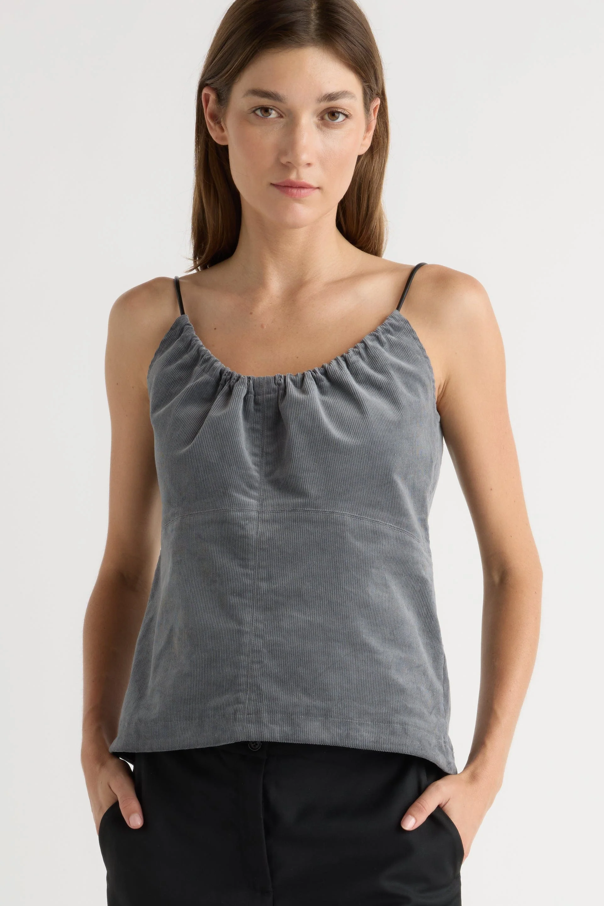 Nefferti Corduroy Ruched Cami - Image 4