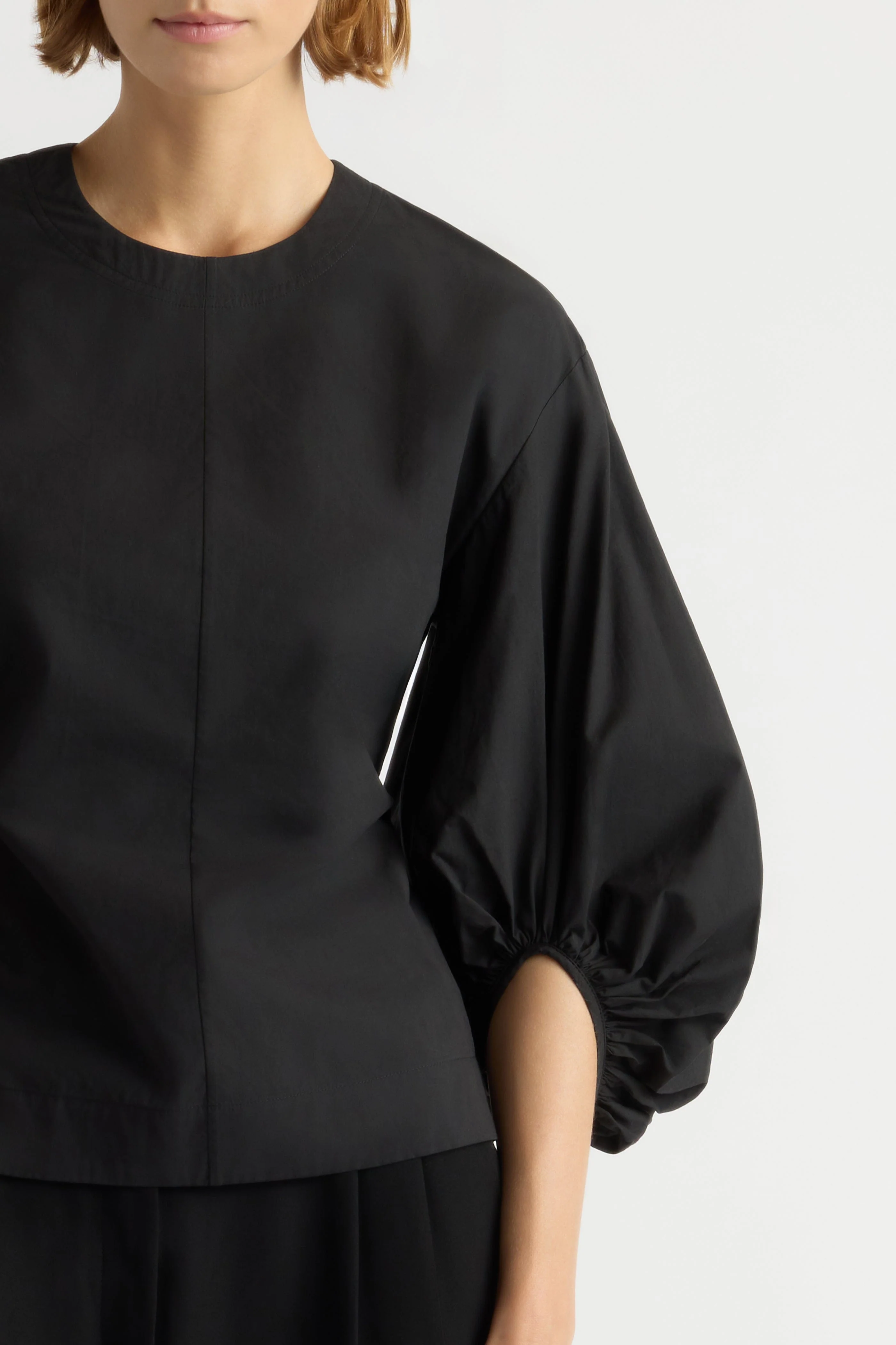Odessa Sculpted Balloon-Sleeve Blouse - Image 6