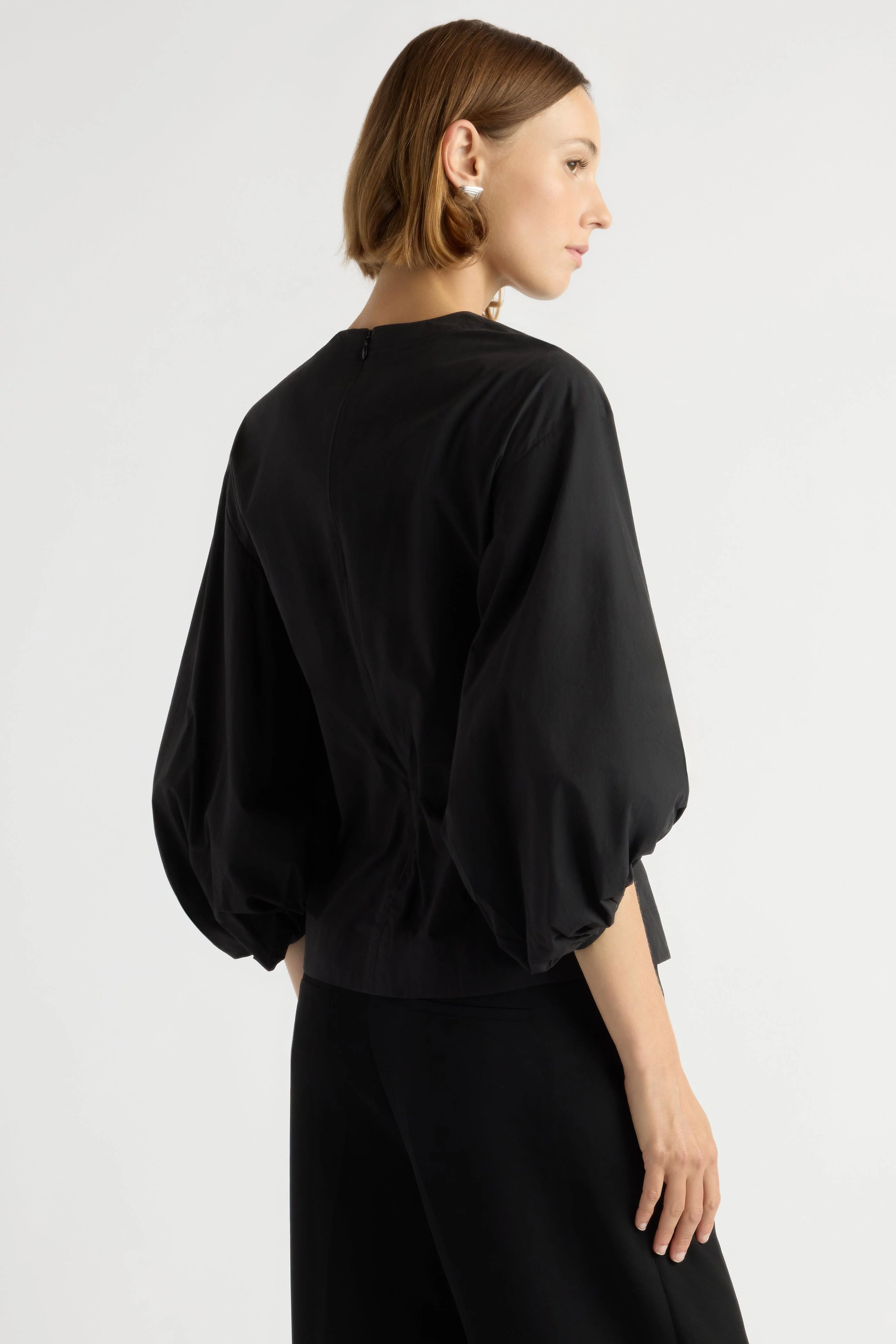 Odessa Sculpted Balloon-Sleeve Blouse - Image 8