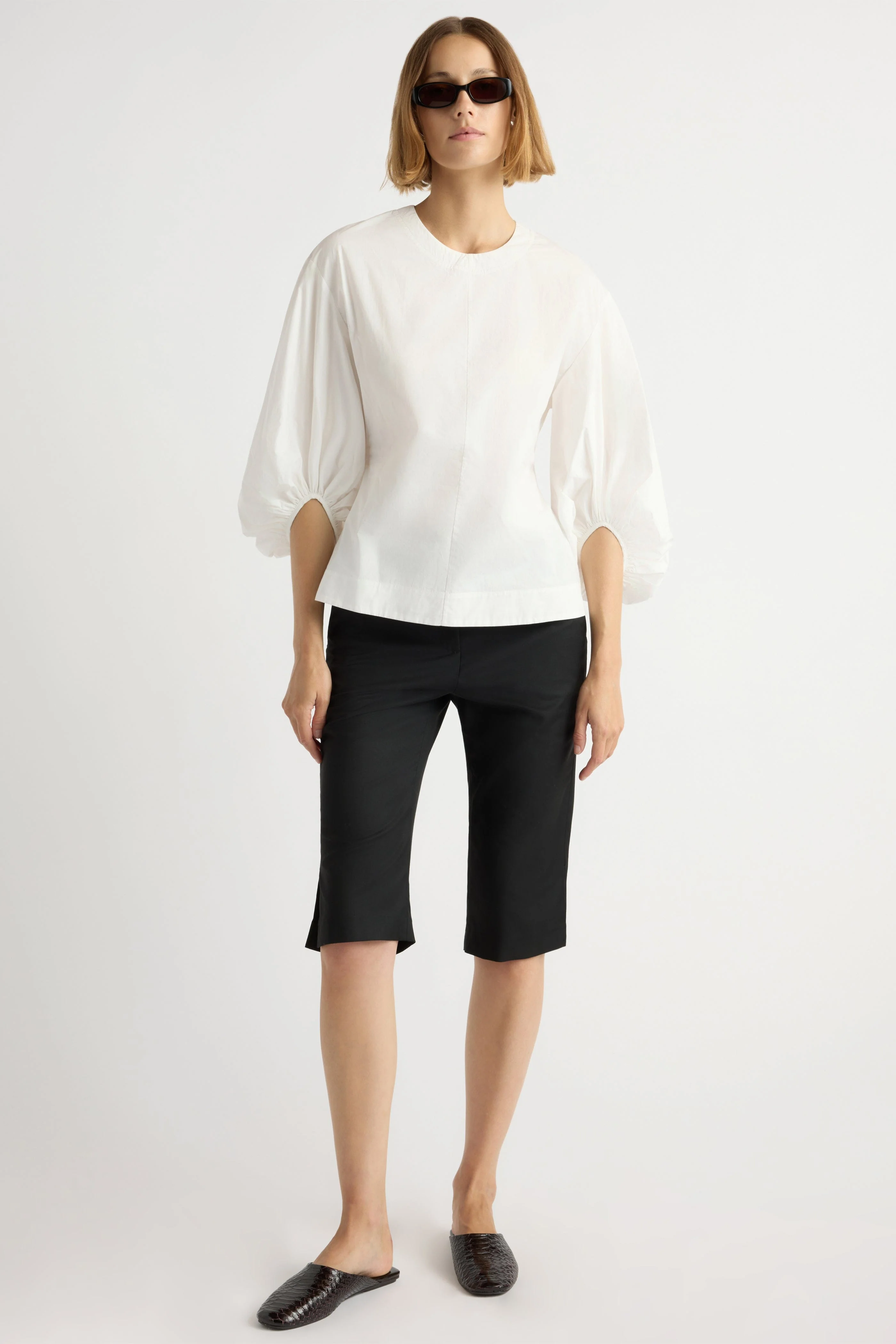 Odessa Sculpted Balloon-Sleeve Blouse - Image 5