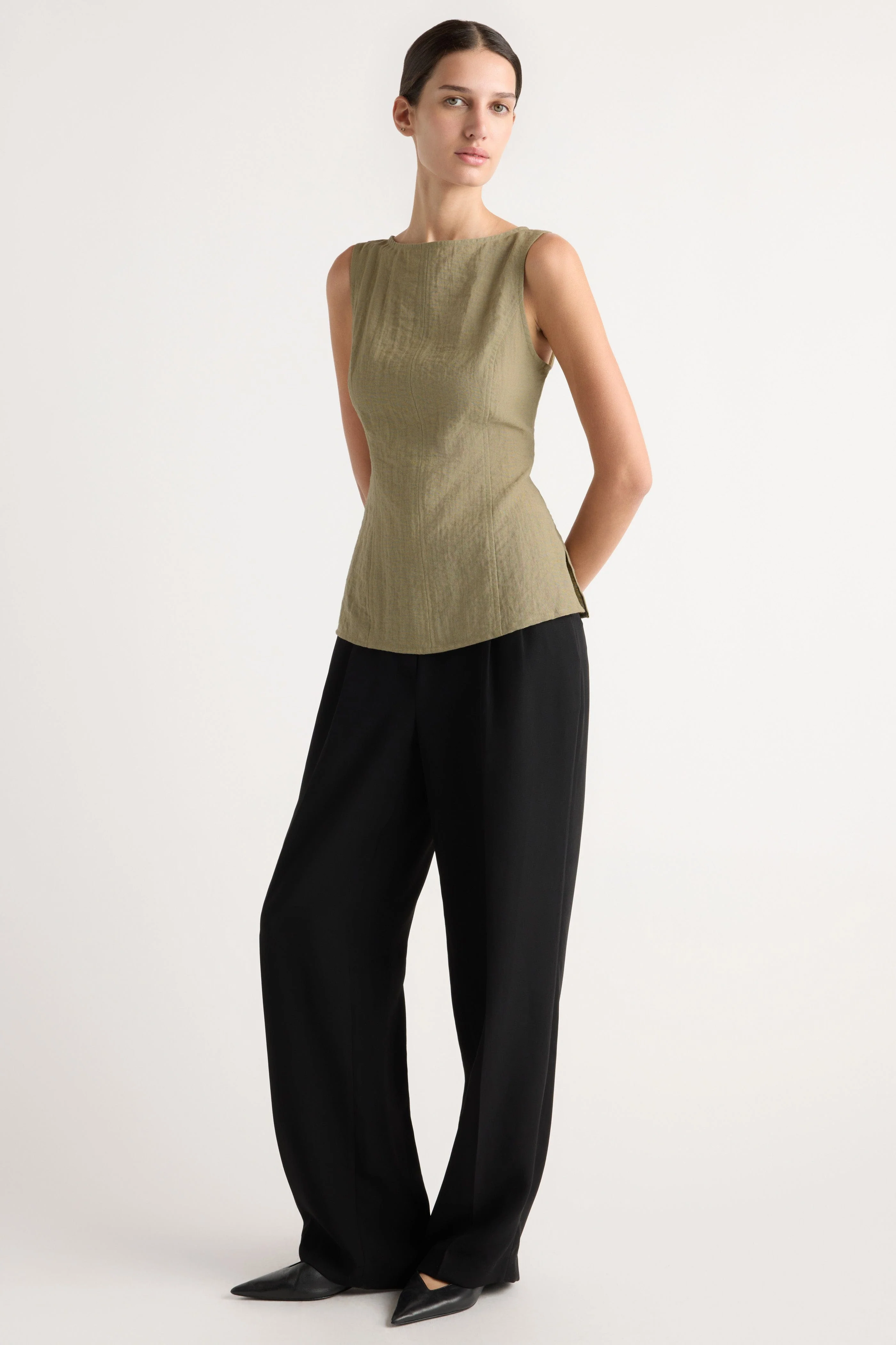 Orion Double-Pleated Tailored Pant - Image 5