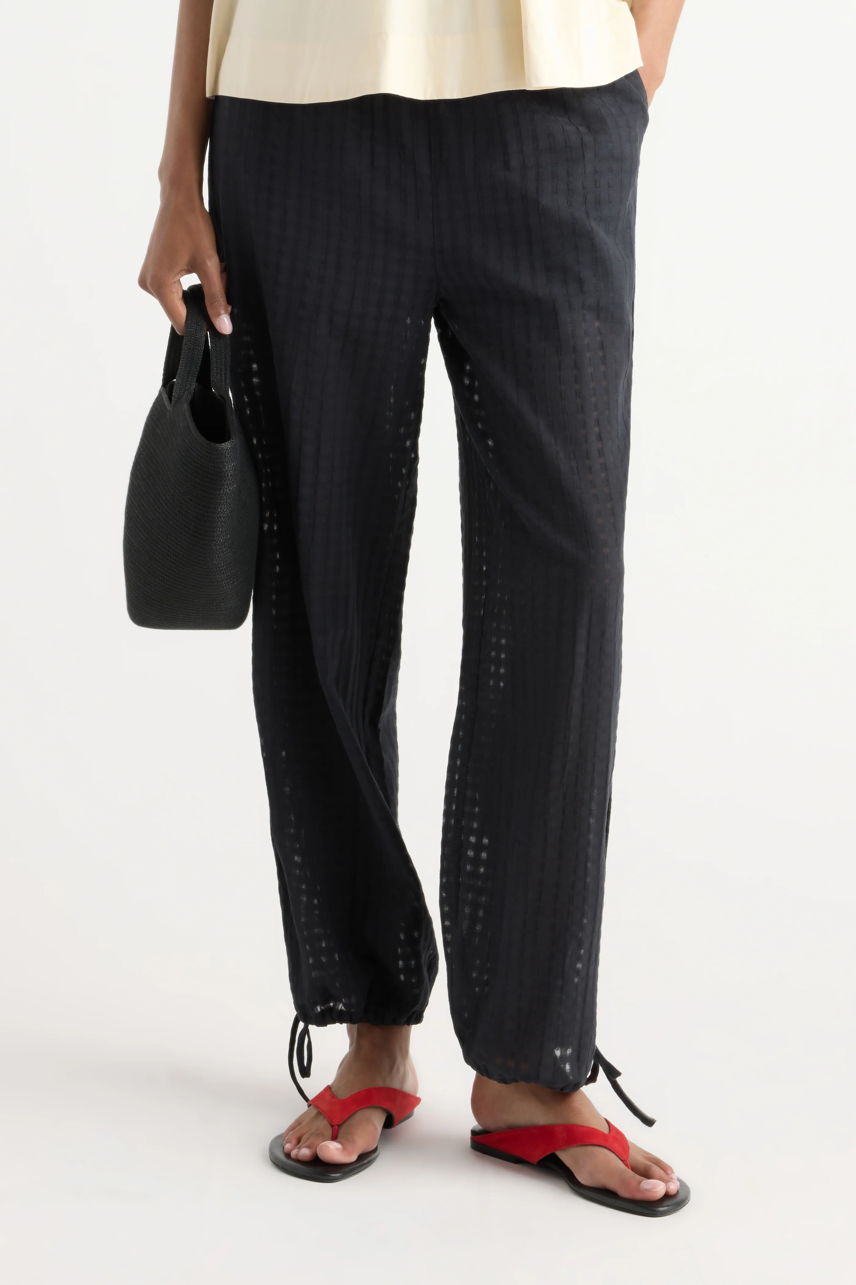 Paloma Stretch-Waist Gingham Pant - Image 3